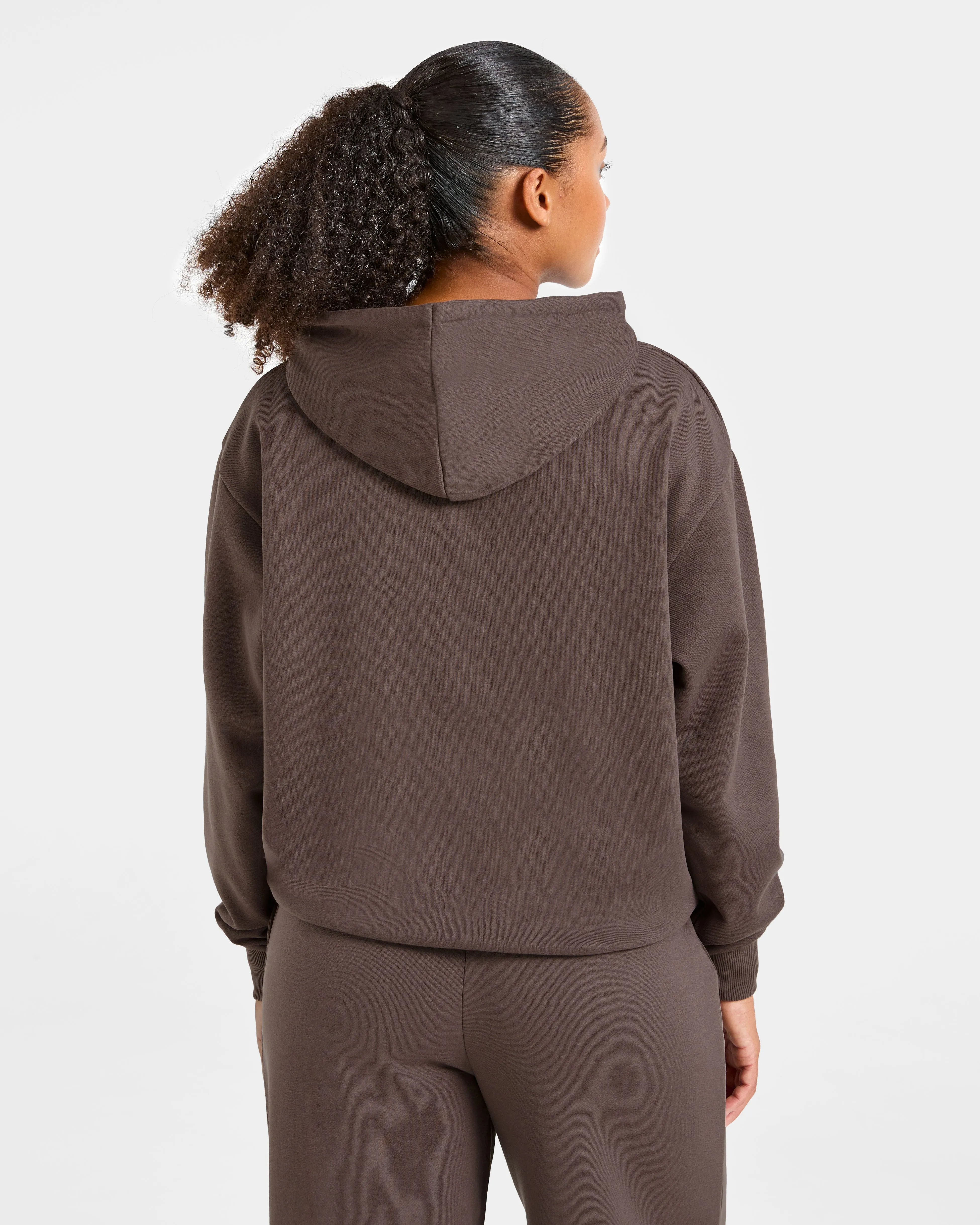 Lifestyle Oversized Zip Up Hoodie - Umber Brown sold by AYBL product image thumbnail 2
