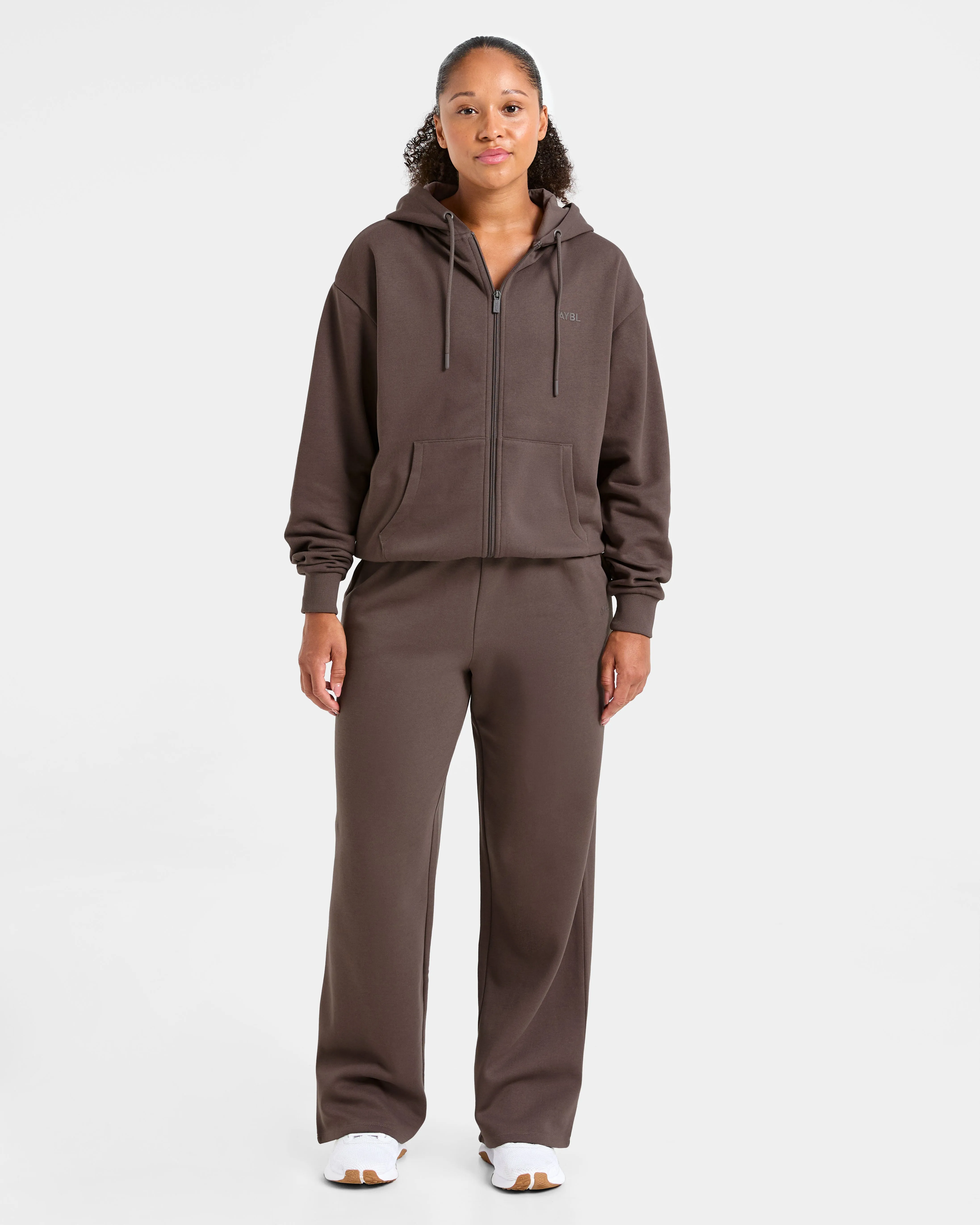 Lifestyle Oversized Zip Up Hoodie - Umber Brown sold by AYBL product image thumbnail 3