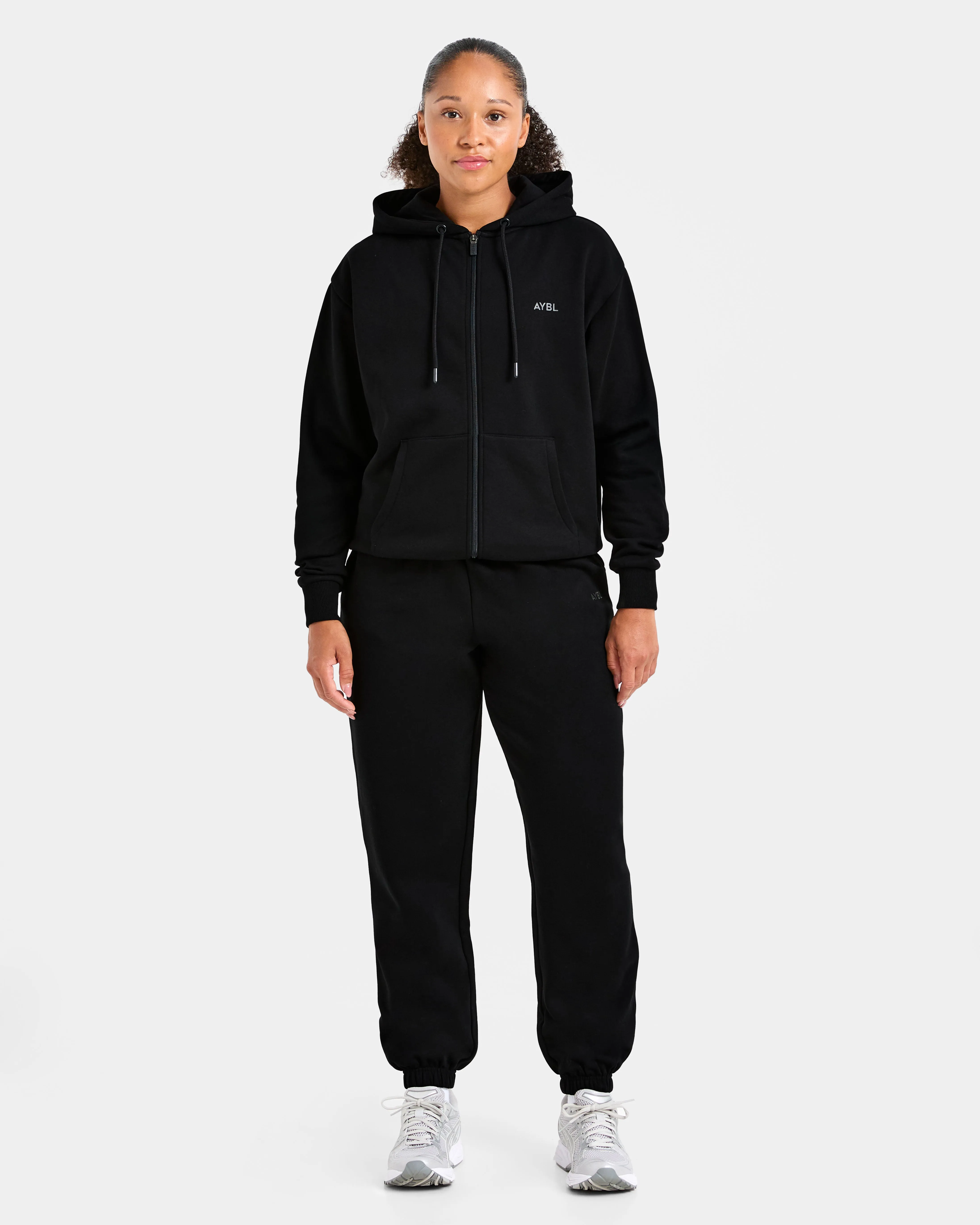 Lifestyle Oversized Zip Up Hoodie - Black sold by AYBL product image thumbnail 3