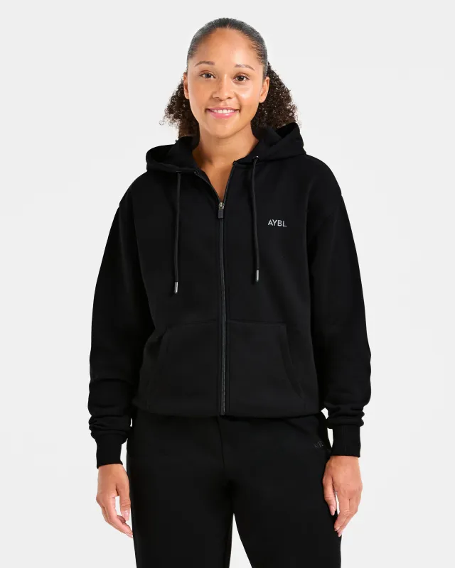 Lifestyle Oversized Zip Up Hoodie - Black sold by AYBL