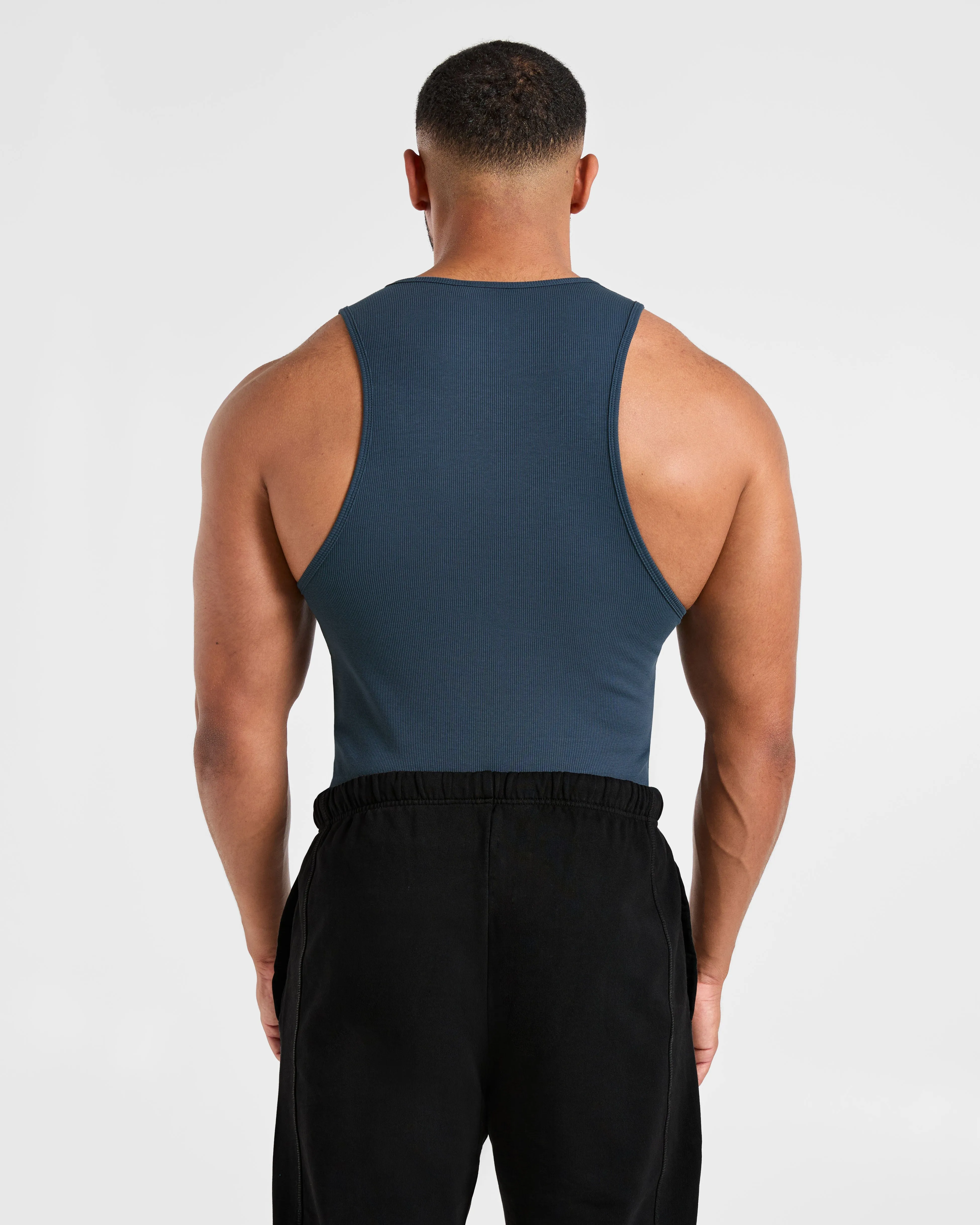 Muscle Ribbed Tank - Washed Navy sold by AYBL product image thumbnail 2