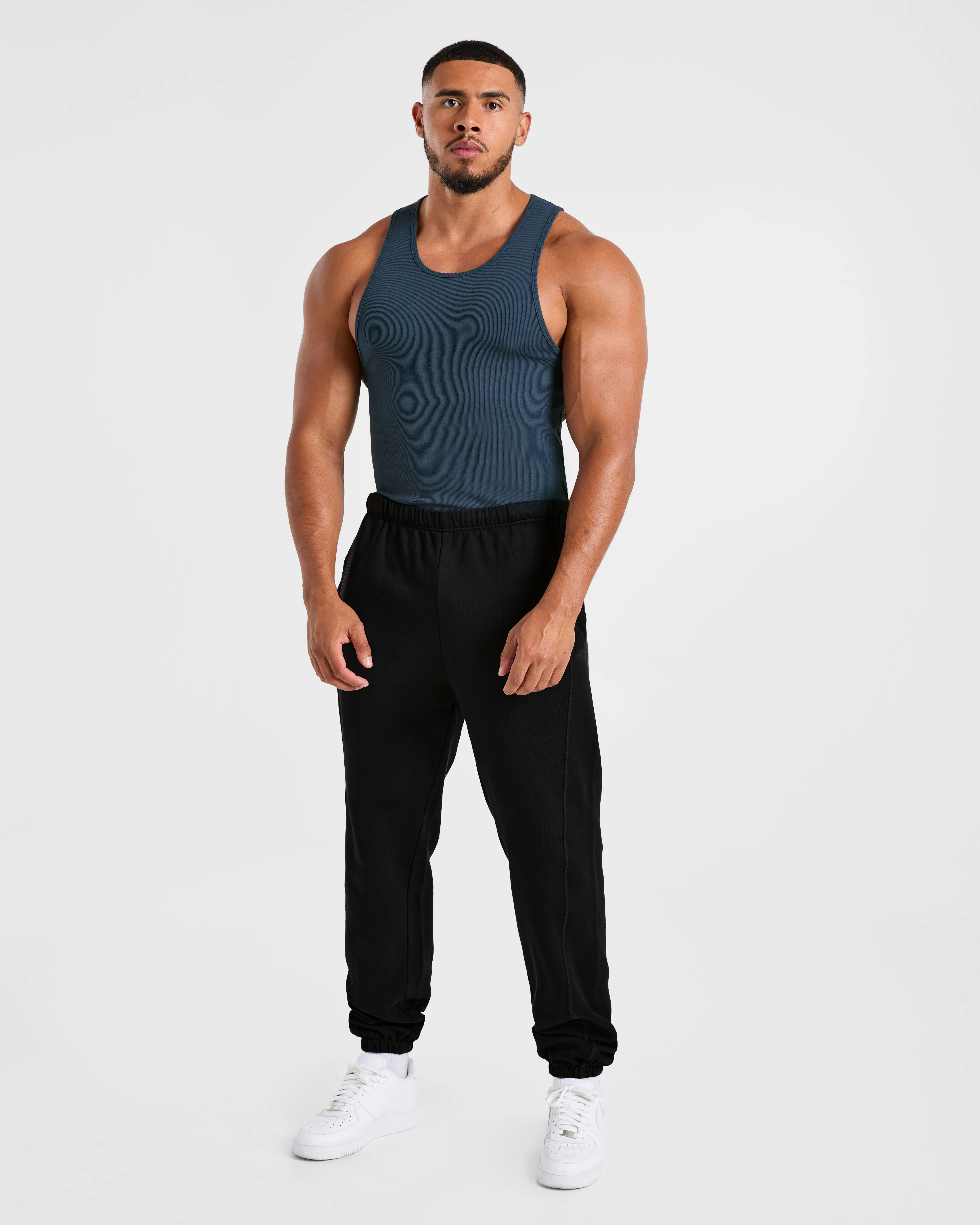 Muscle Ribbed Tank - Washed Navy sold by AYBL product image thumbnail 3