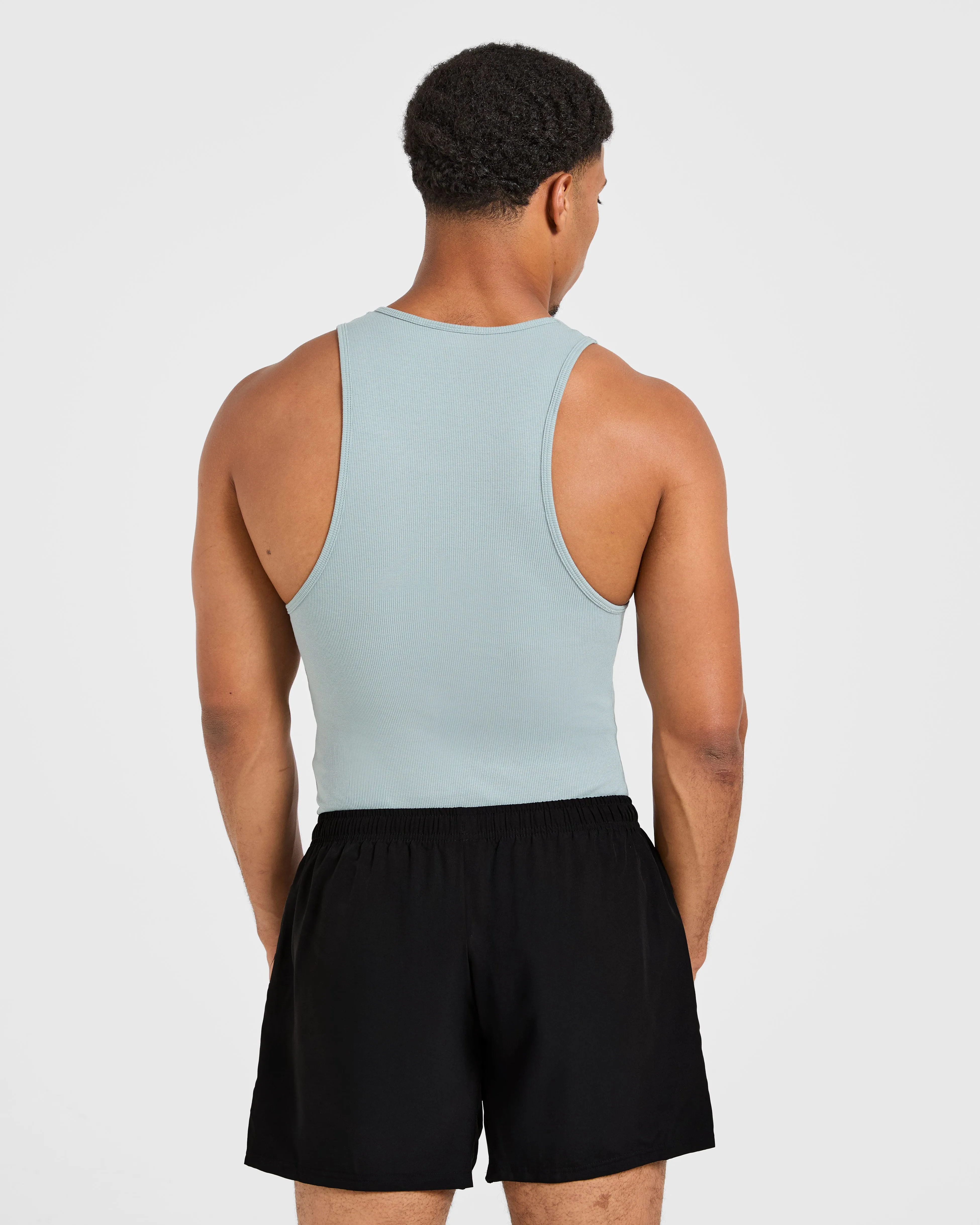 Muscle Ribbed Tank - Stone Blue sold by AYBL product image thumbnail 2