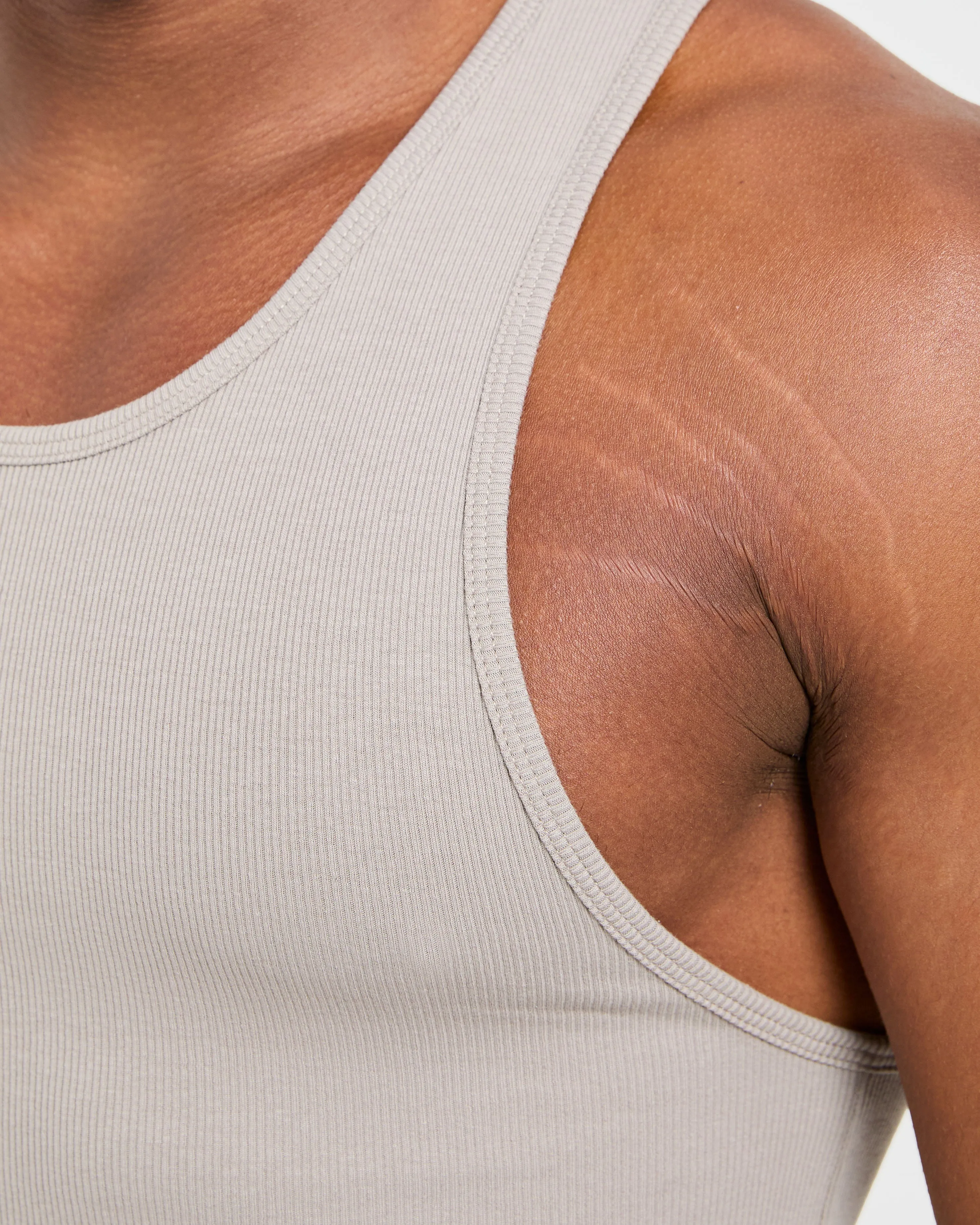 Muscle Ribbed Tank - Cloud Grey sold by AYBL product image thumbnail 5