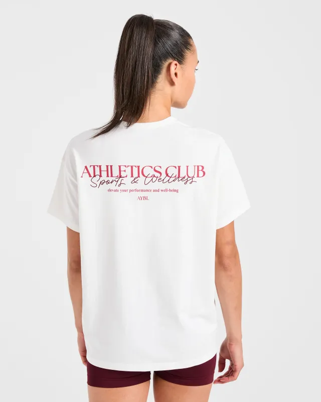 Athletics Club Oversized T Shirt - Off White sold by AYBL