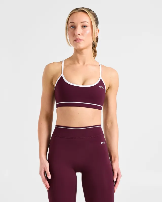 Form Sports Bra - Deep Mulberry sold by AYBL