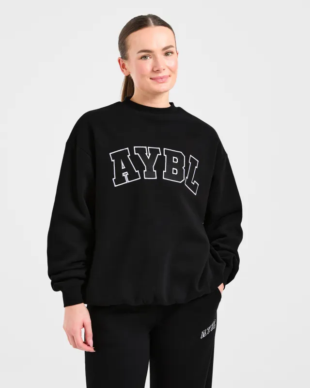 Varsity 2.0 Oversized Sweatshirt - Black sold by AYBL