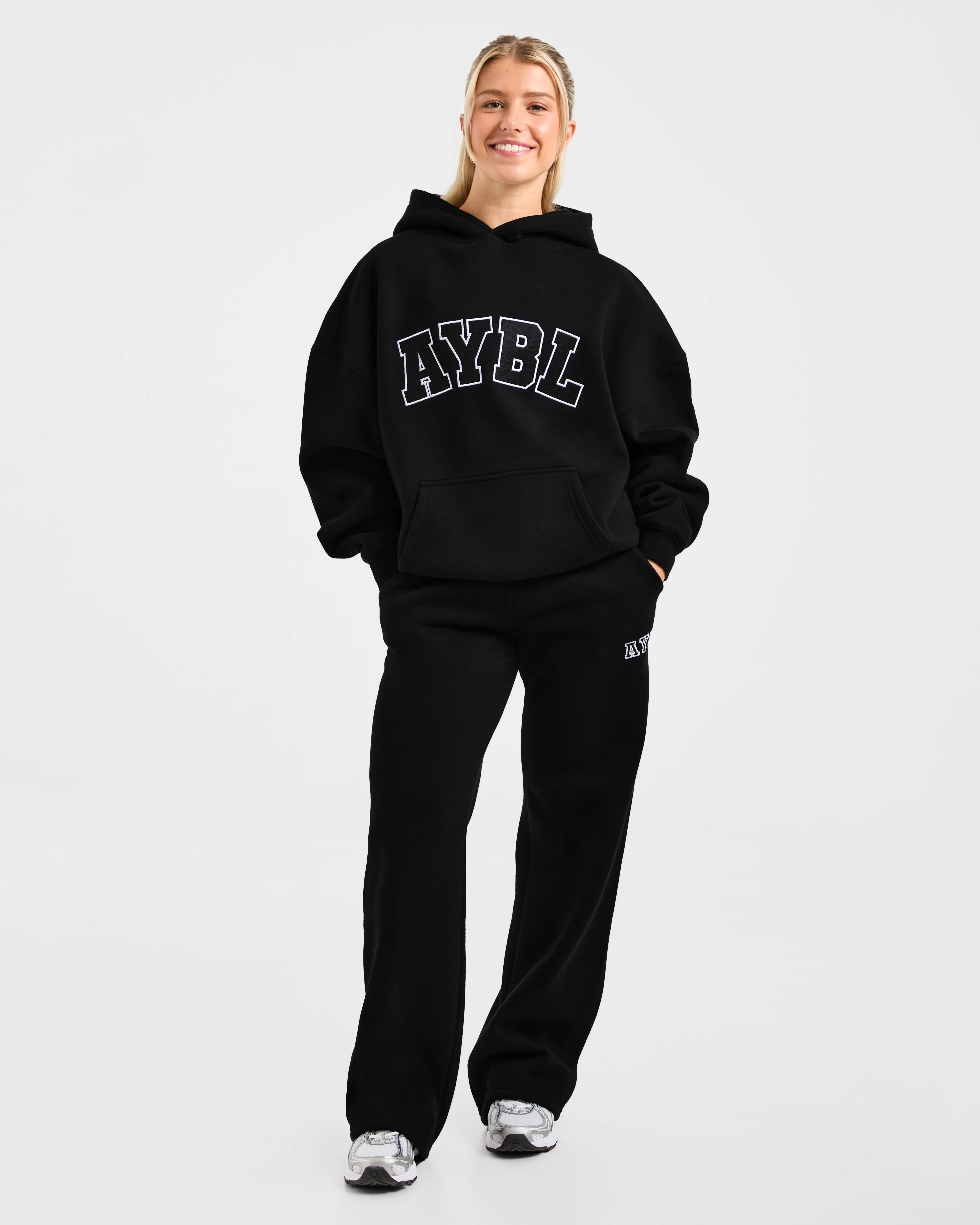 Varsity 2.0 Oversized Hoodie - Black sold by AYBL product image thumbnail 3