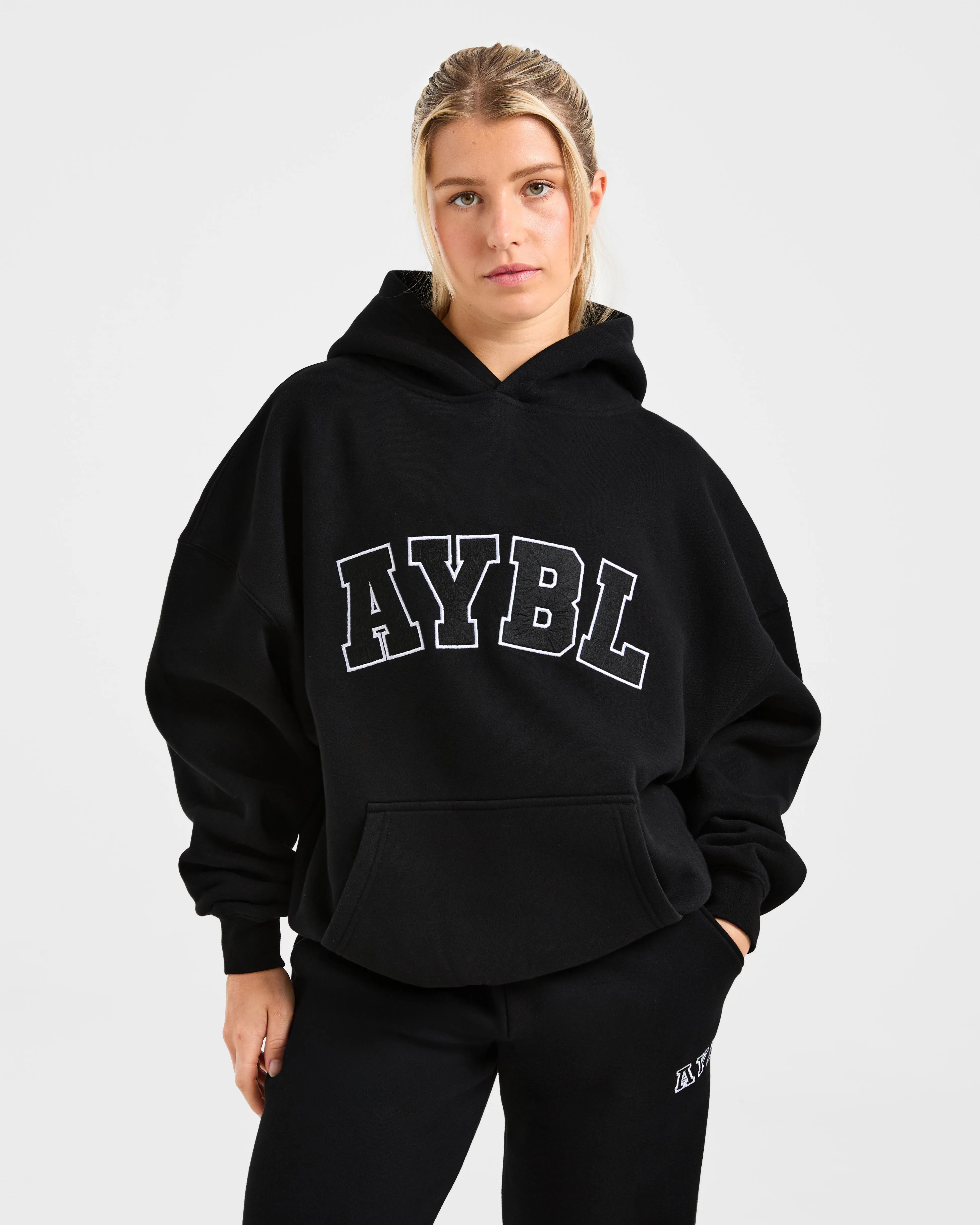 Varsity 2.0 Oversized Hoodie - Black sold by AYBL