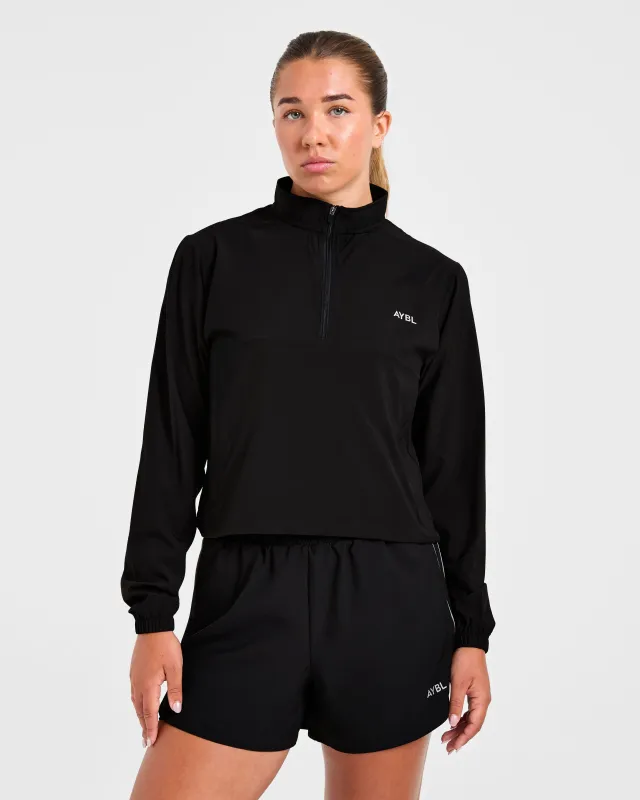 Run 1/2 Zip Jacket - Black sold by AYBL