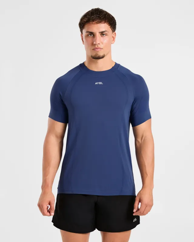 Attain Seamless T Shirt - Dusky Navy sold by AYBL
