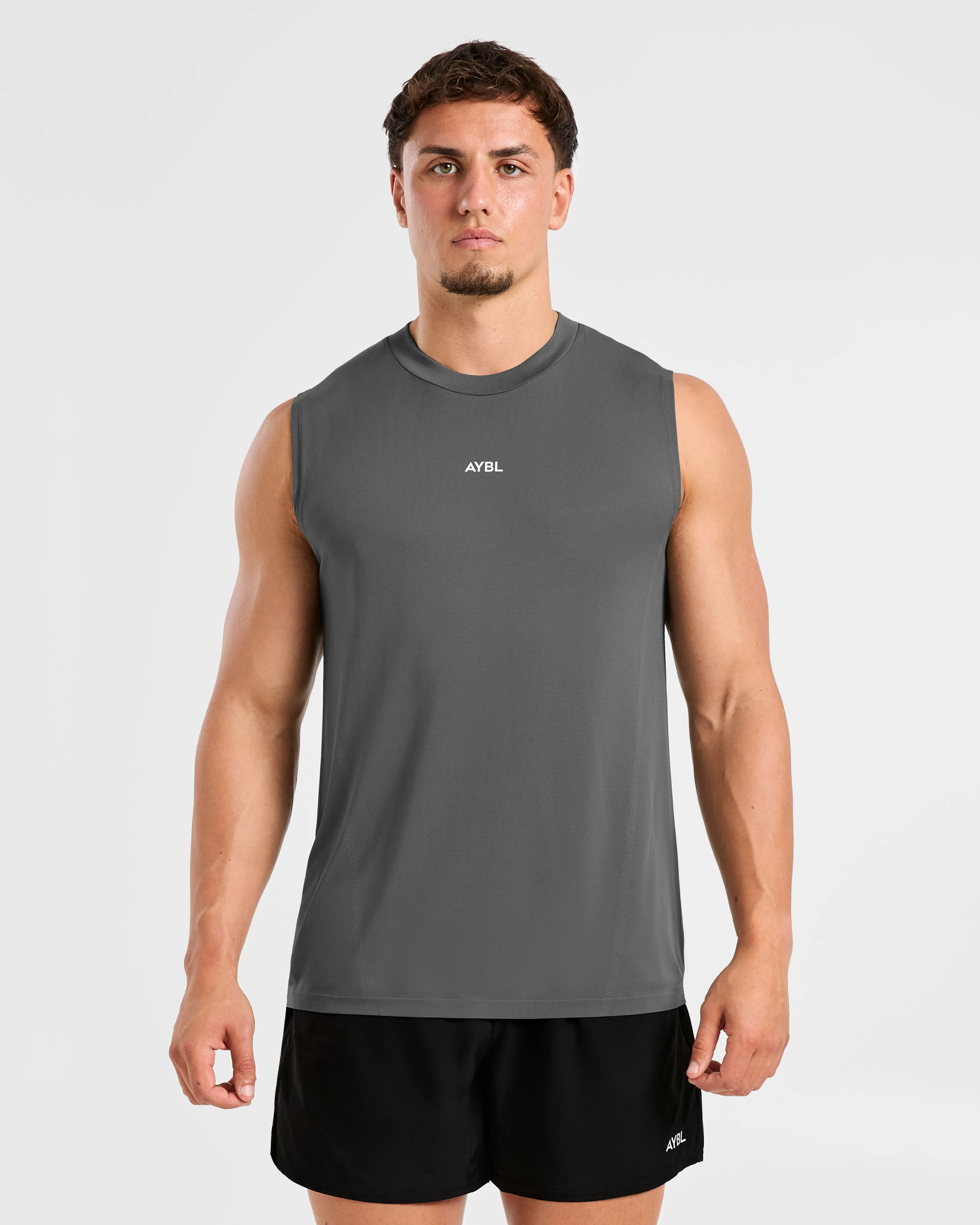 Attain Seamless Vest - Storm Grey sold by AYBL
