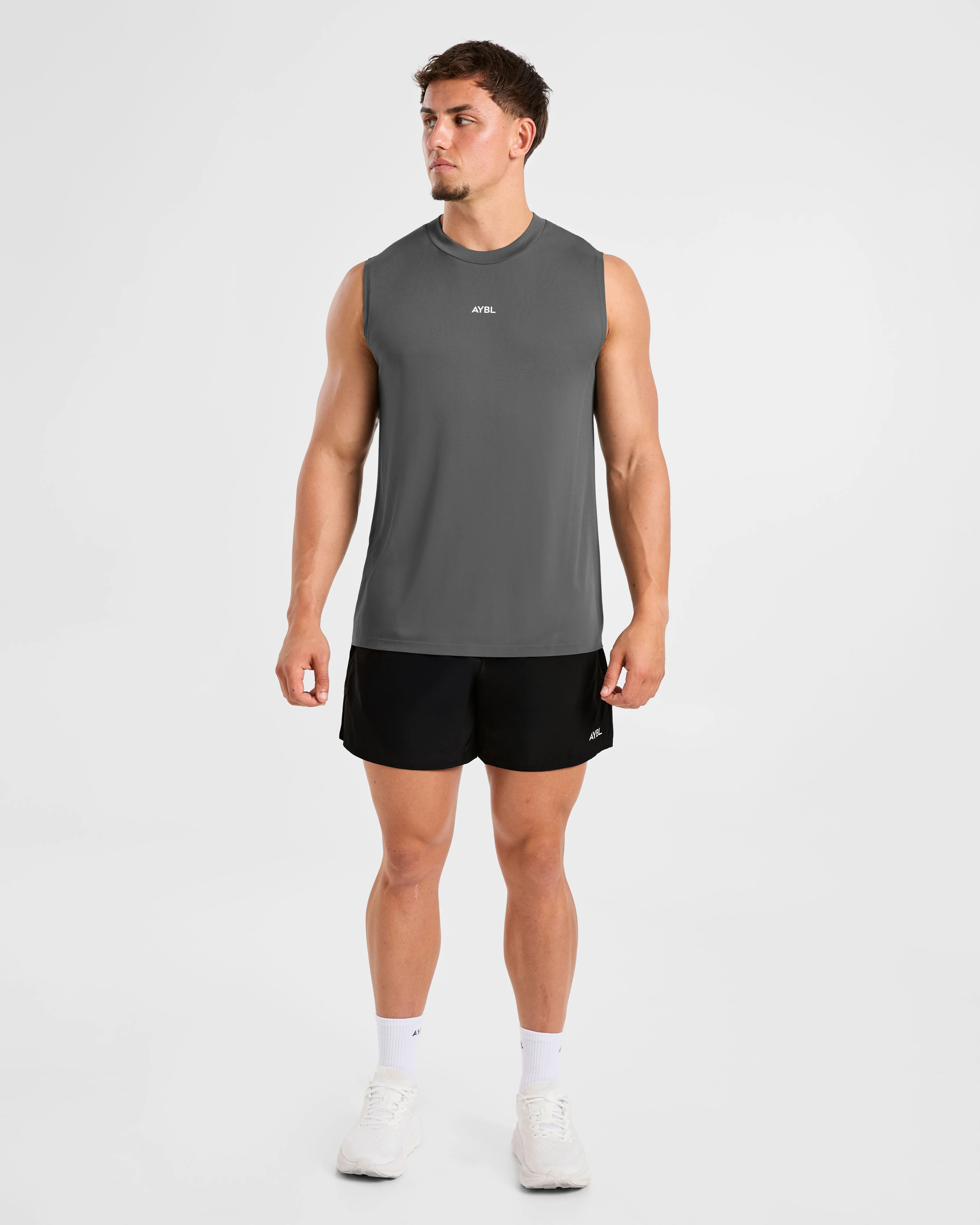 Attain Seamless Vest - Storm Grey sold by AYBL product image thumbnail 3