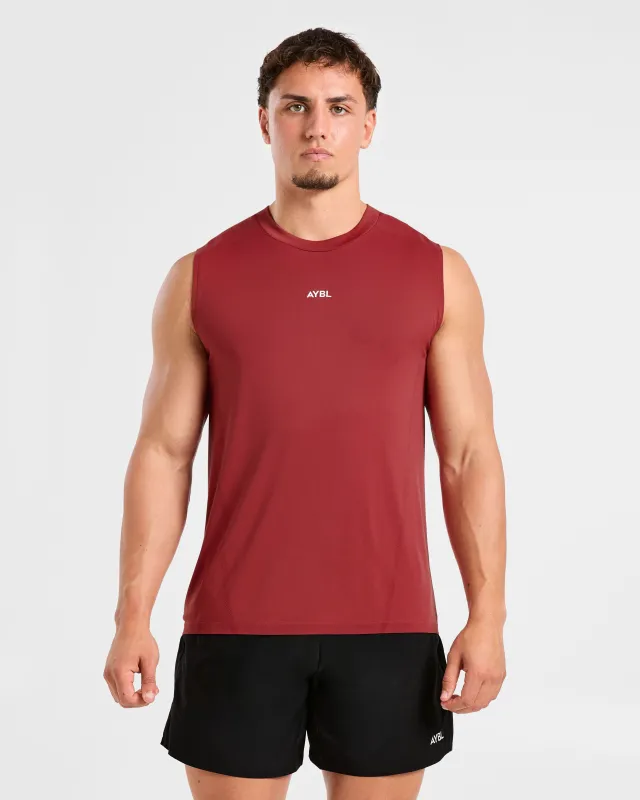 Attain Seamless Vest - Maroon Red sold by AYBL