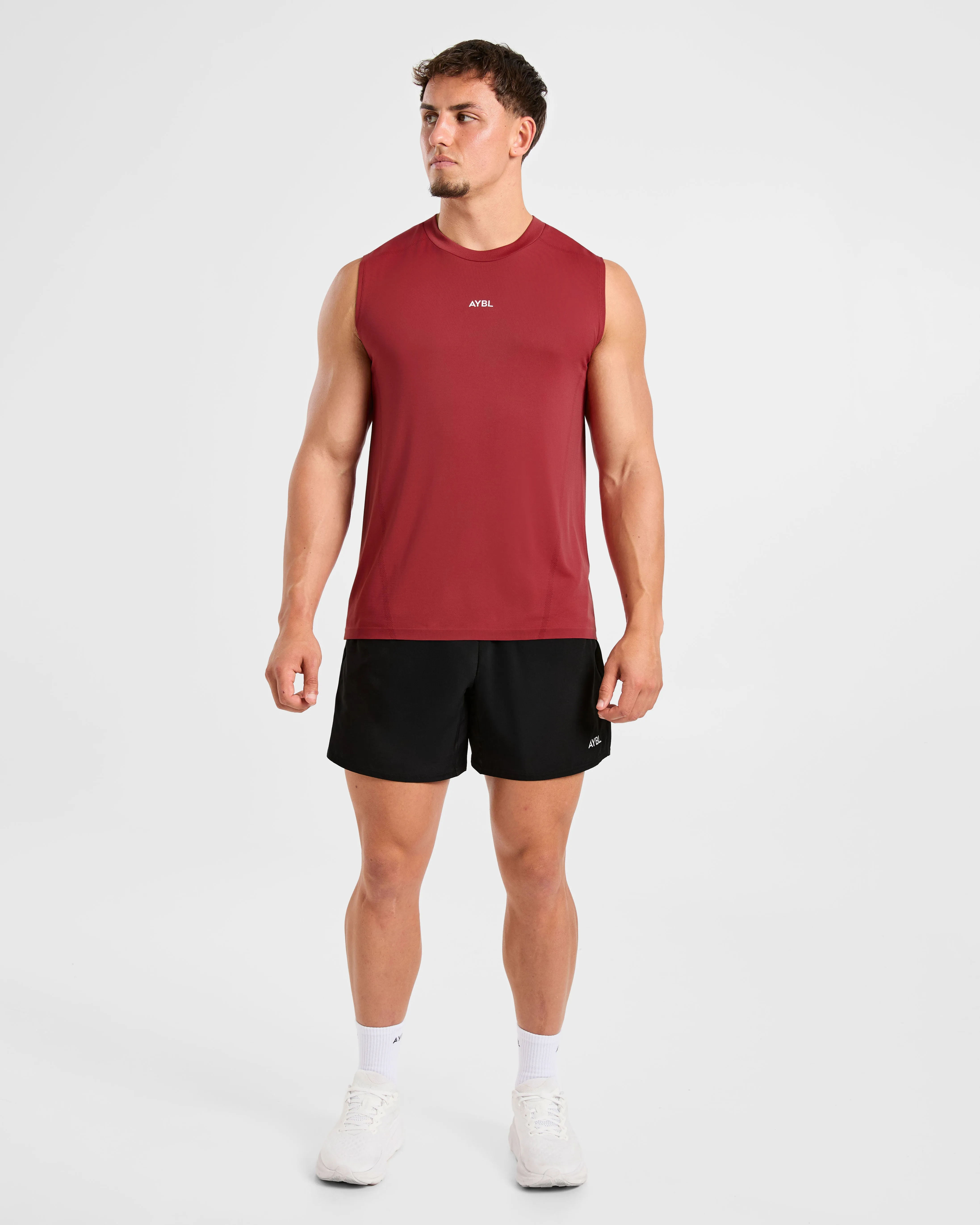 Attain Seamless Vest - Maroon Red sold by AYBL product image thumbnail 3
