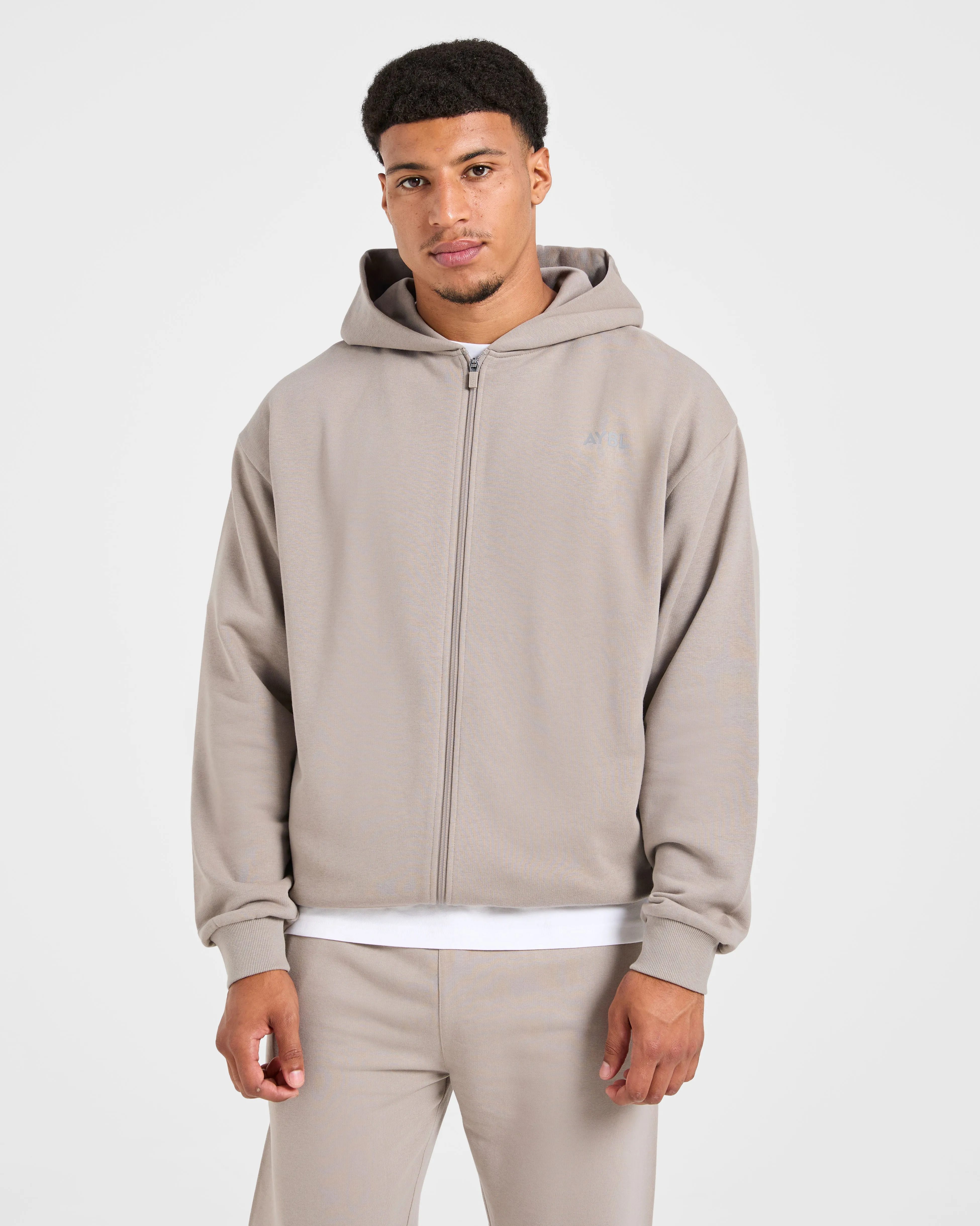 Craft Oversized Zip Up Hoodie - Fog sold by AYBL