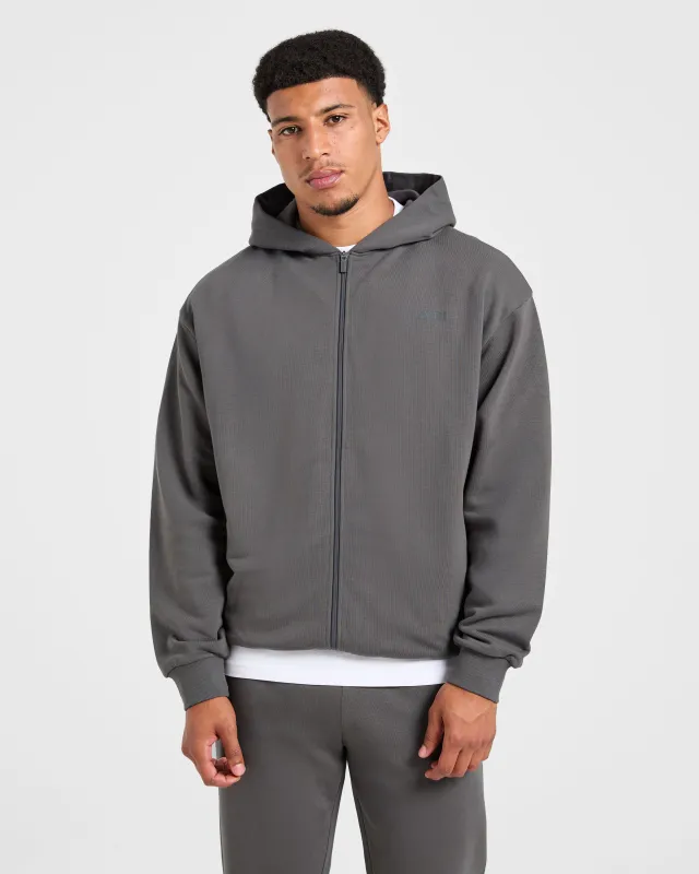 Craft Oversized Zip Up Hoodie - Charcoal sold by AYBL