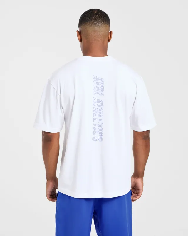 Athletics Performance T Shirt - White/Blue sold by AYBL