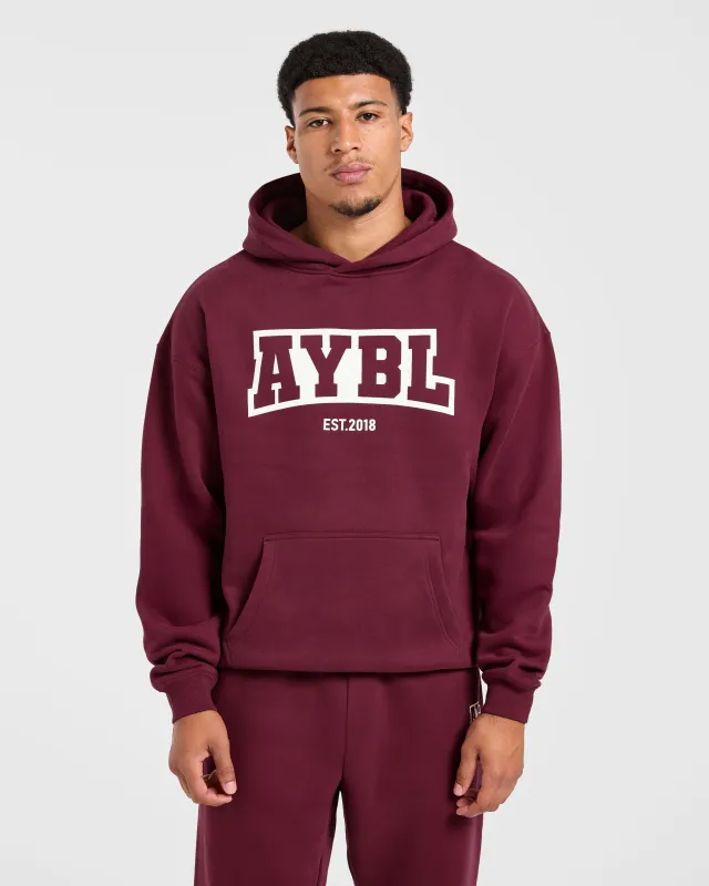 Academy Oversized Hoodie - Burgundy sold by AYBL