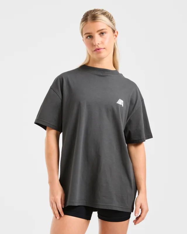 Retro Athletics Oversized T Shirt - Charcoal sold by AYBL