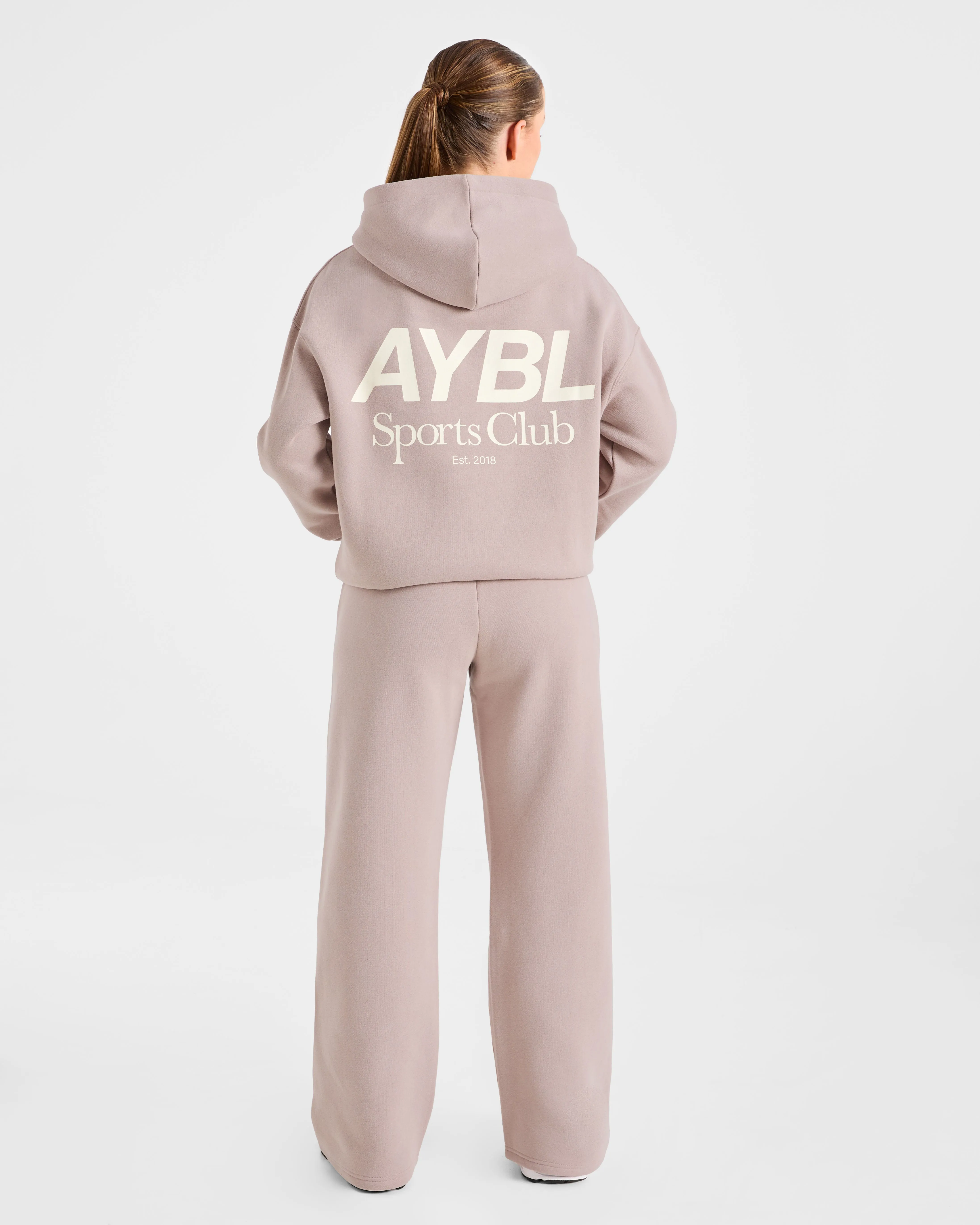 AYBL Sports Club Oversized Straight Leg Joggers - Mink Pink sold by AYBL product image thumbnail 4