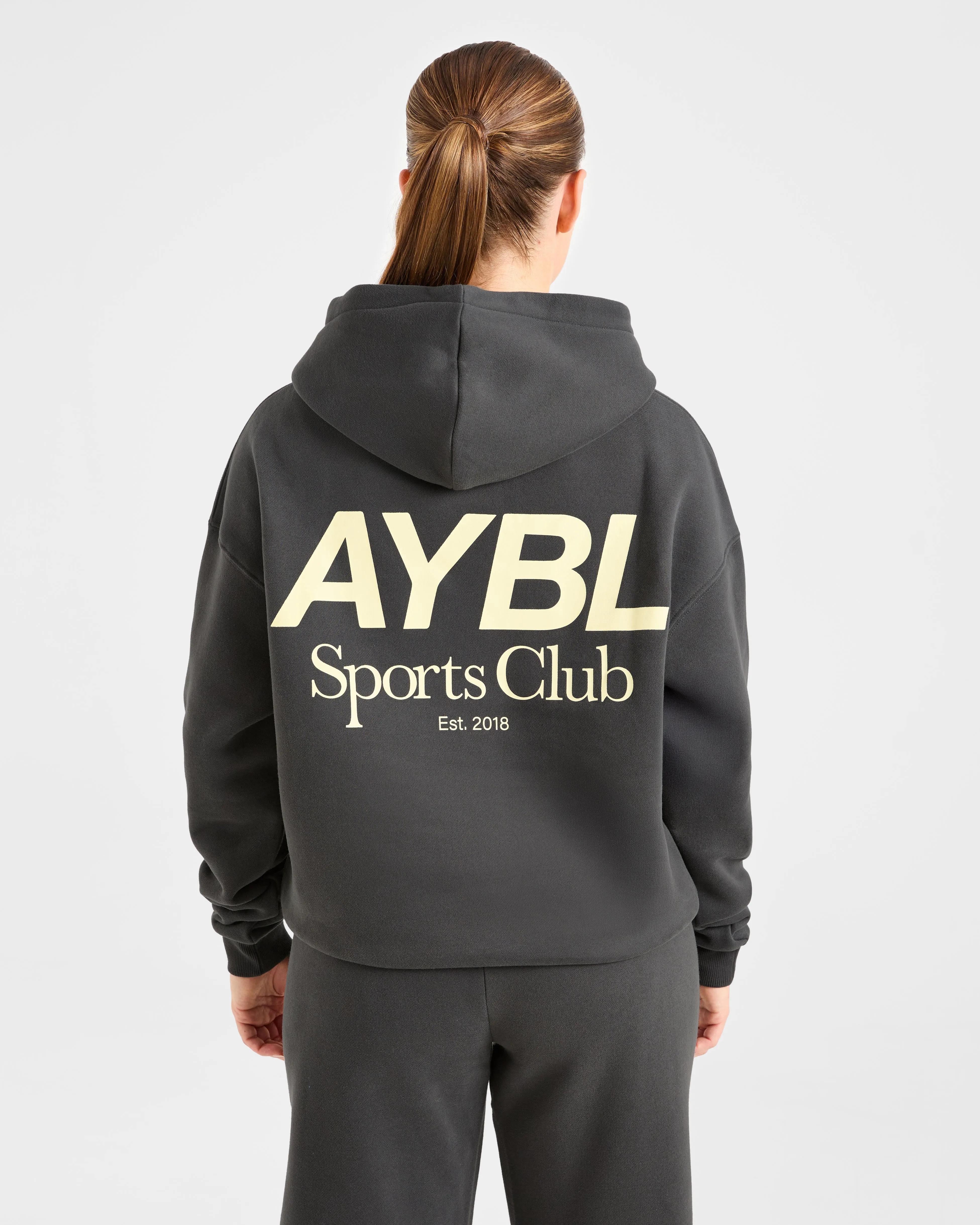 AYBL Sports Club Oversized Hoodie - Charcoal/Yellow sold by AYBL