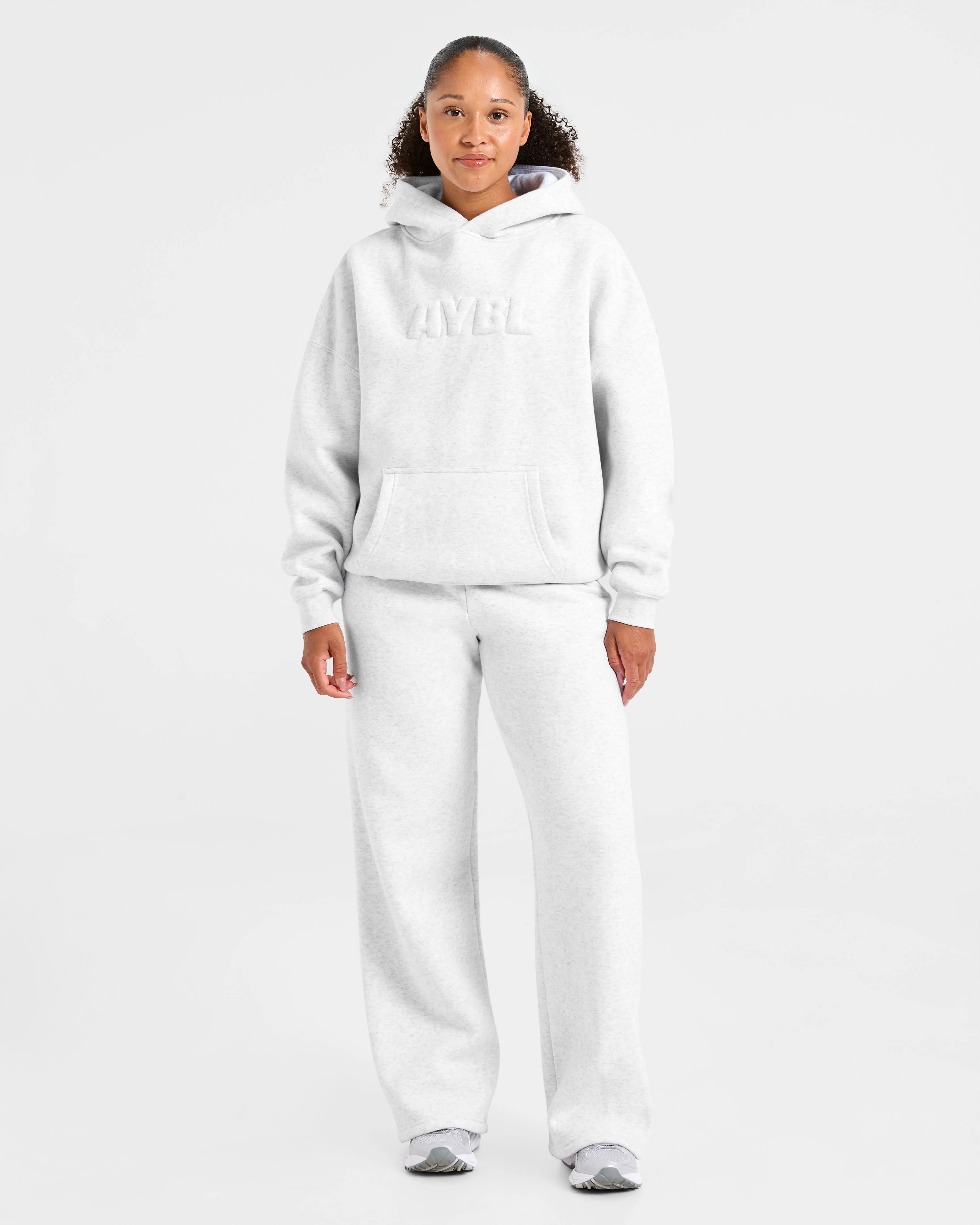 Classic Plush Oversized Straight Leg Joggers - Heather Grey sold by AYBL product image thumbnail 3