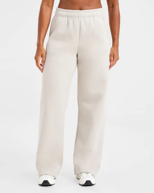 Classic Plush Oversized Straight Leg Joggers - Sand sold by AYBL