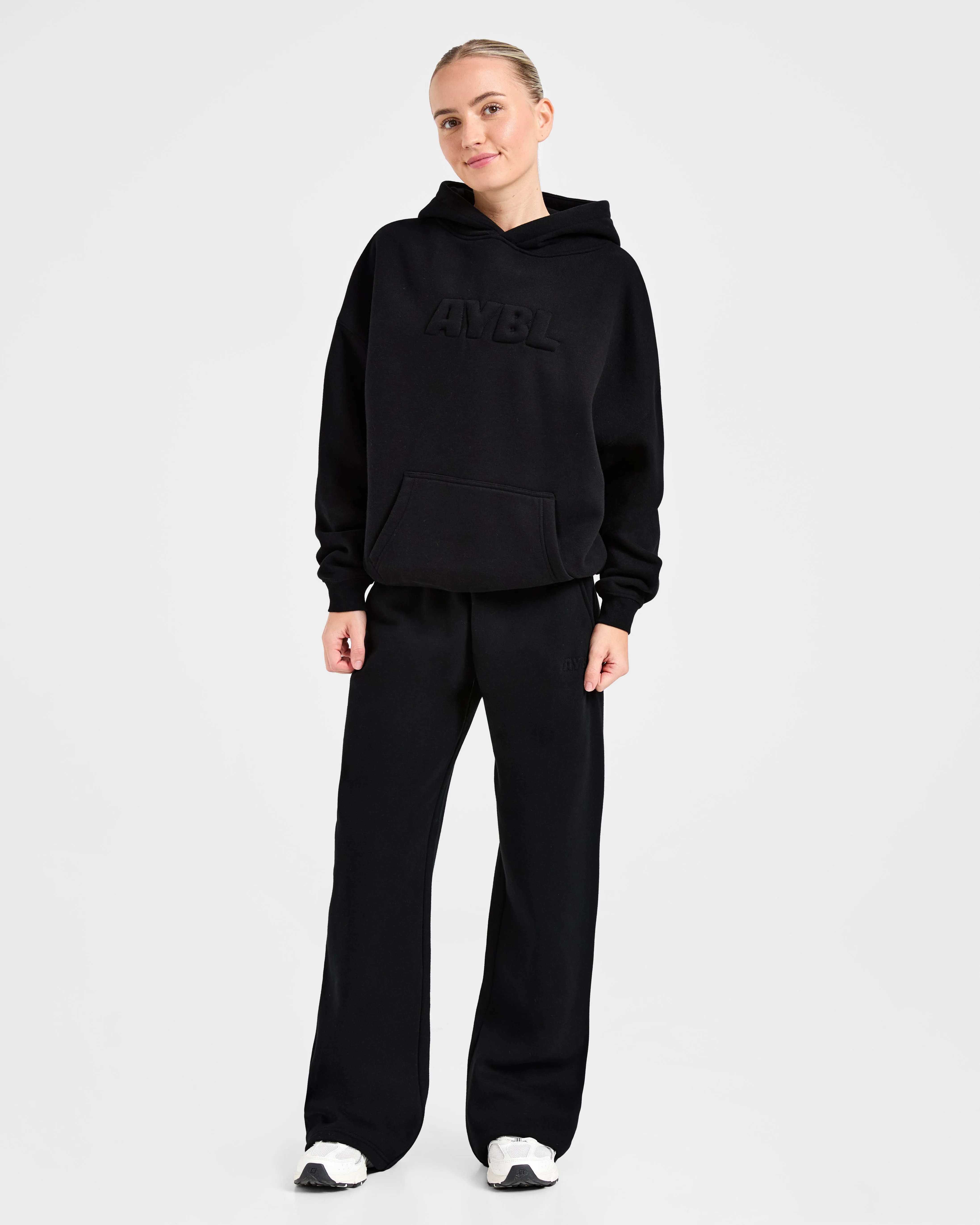 Classic Plush Oversized Straight Leg Joggers - Black sold by AYBL product image thumbnail 3