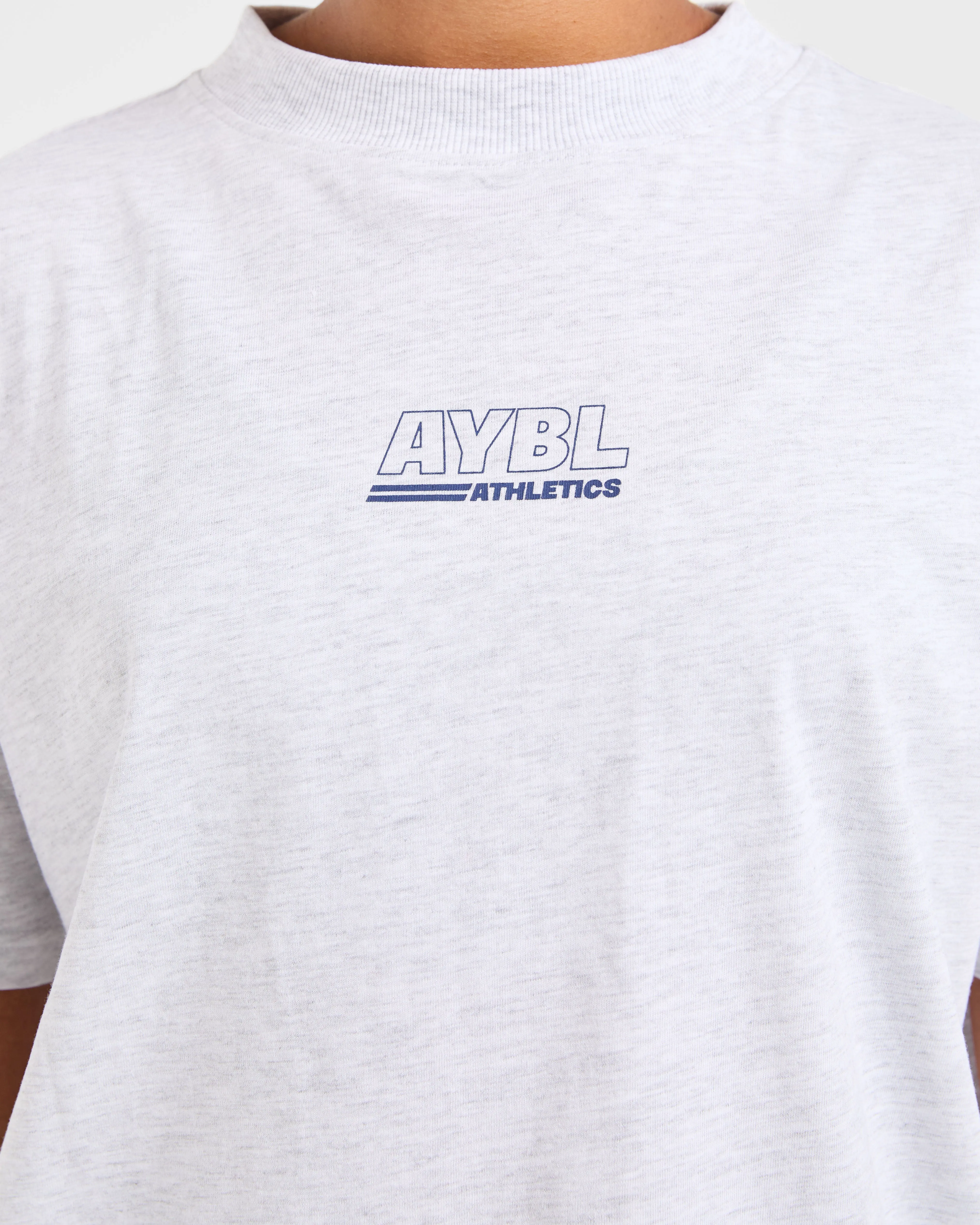 Athletics Track Oversized T Shirt - Heather Grey/Navy sold by AYBL product image thumbnail 5