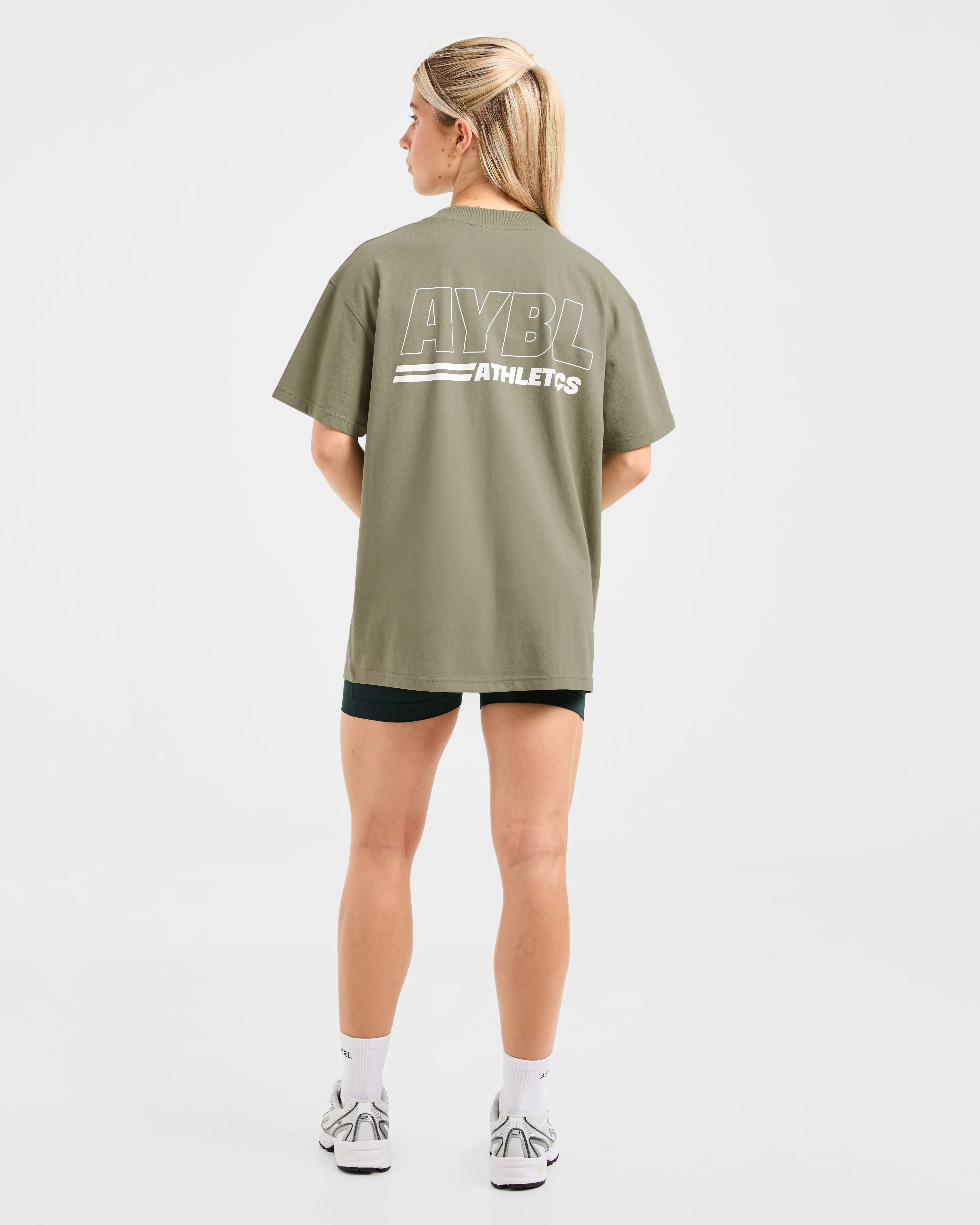 Athletics Track Oversized T Shirt - Muted Olive sold by AYBL product image thumbnail 4