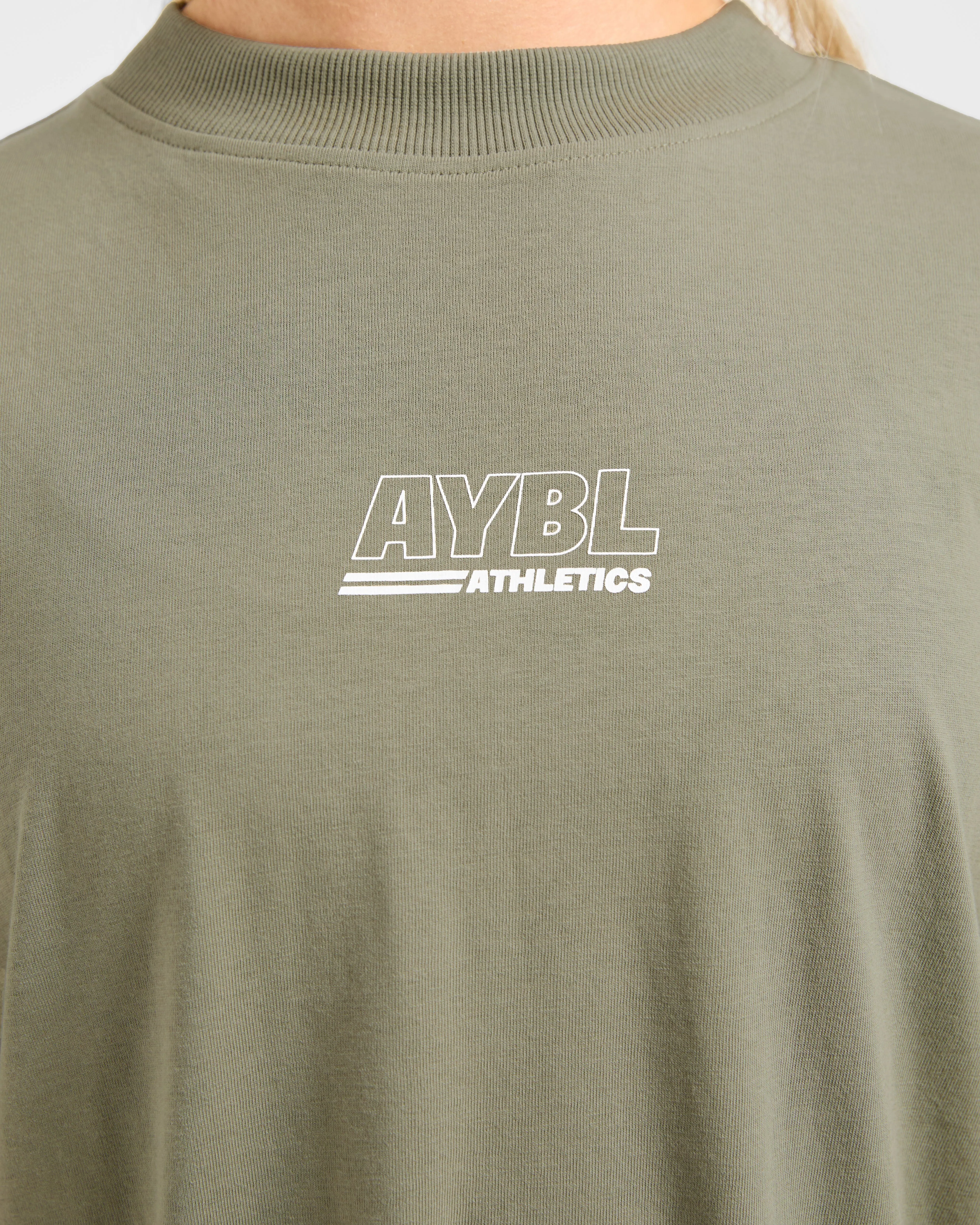 Athletics Track Oversized T Shirt - Muted Olive sold by AYBL product image thumbnail 5