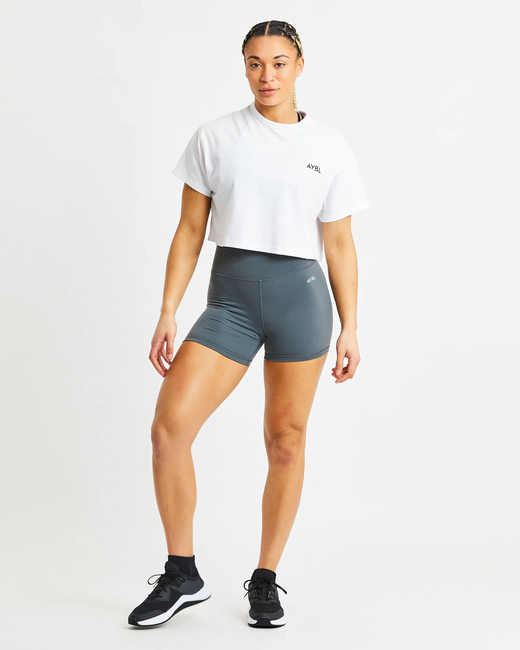 Training Oversized Crop T Shirt - White sold by AYBL product image thumbnail 3