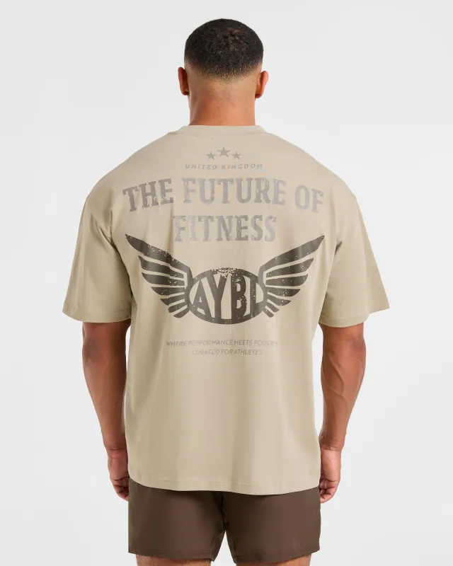 Future Fitness Oversized T Shirt - Dusty Sand sold by AYBL