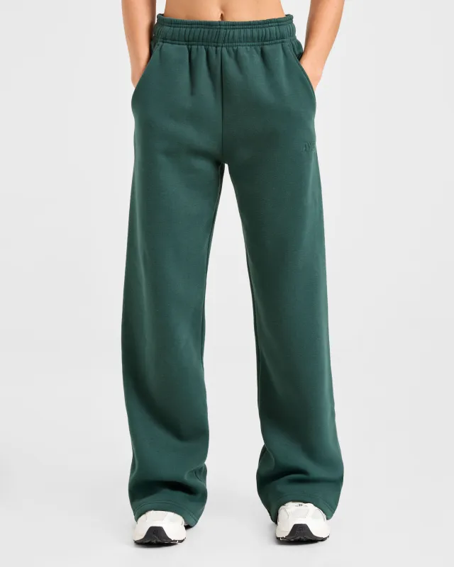 Classic Plush Oversized Straight Leg Joggers - Pine Green sold by AYBL