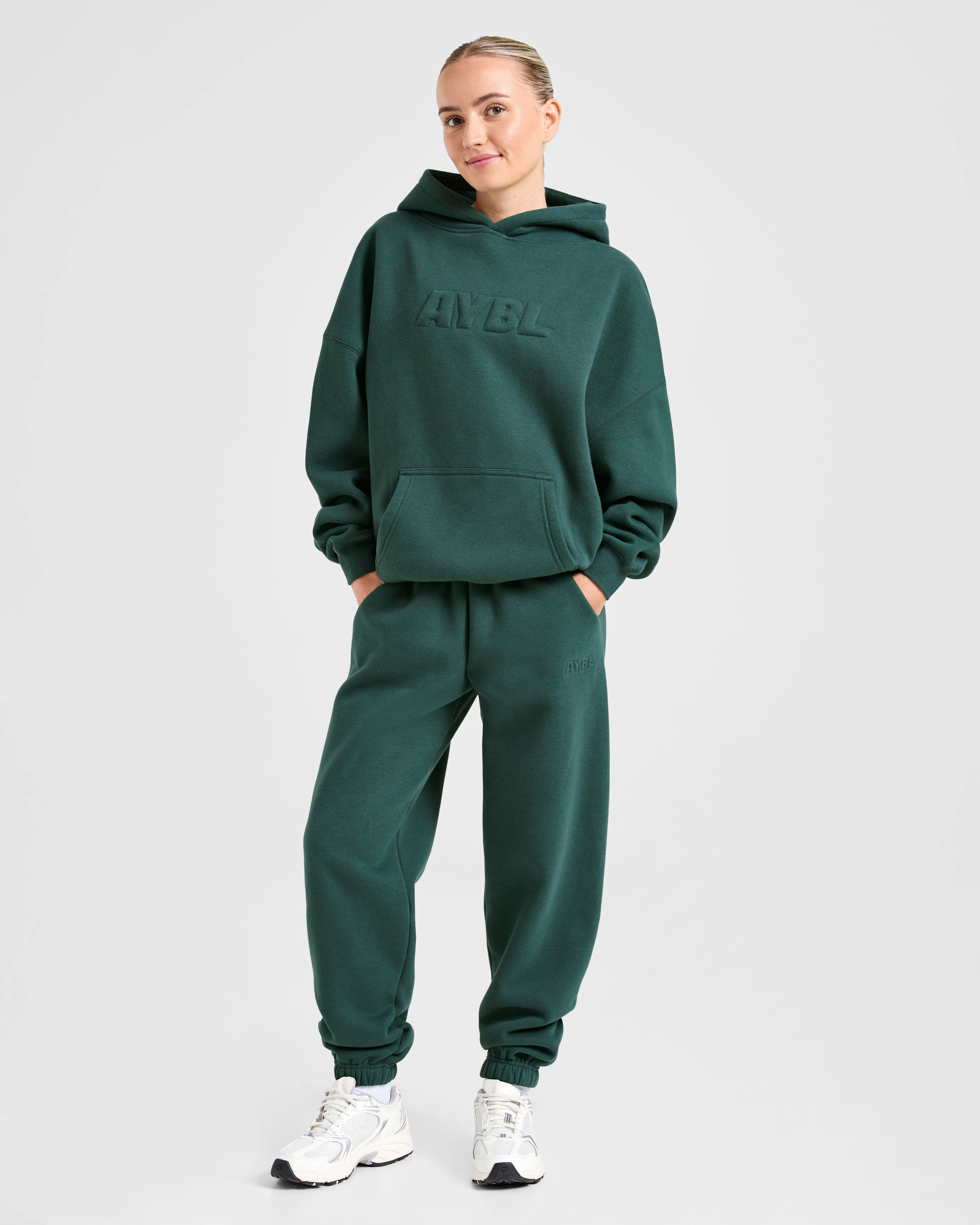 Classic Plush Oversized Joggers - Pine Green sold by AYBL product image thumbnail 3