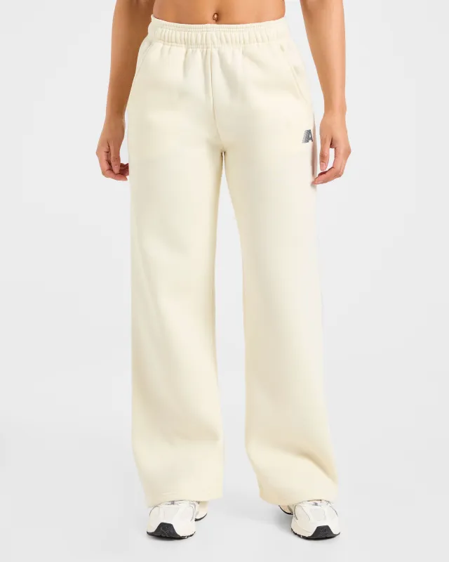 Retro Athletics Oversized Straight Leg Joggers - Butter Yellow/Navy sold by AYBL