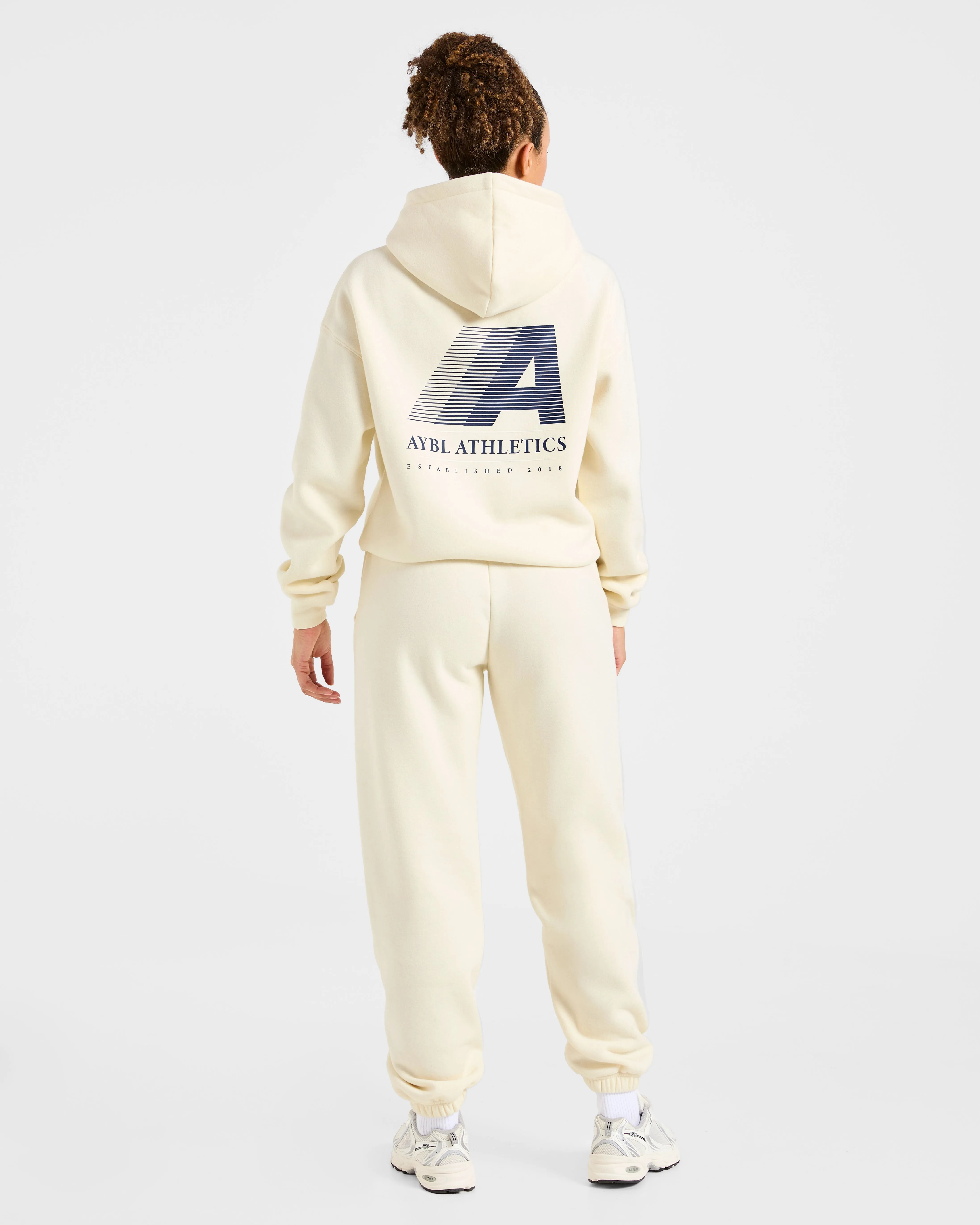 Retro Athletics Oversized Joggers - Butter Yellow/Navy sold by AYBL product image thumbnail 4