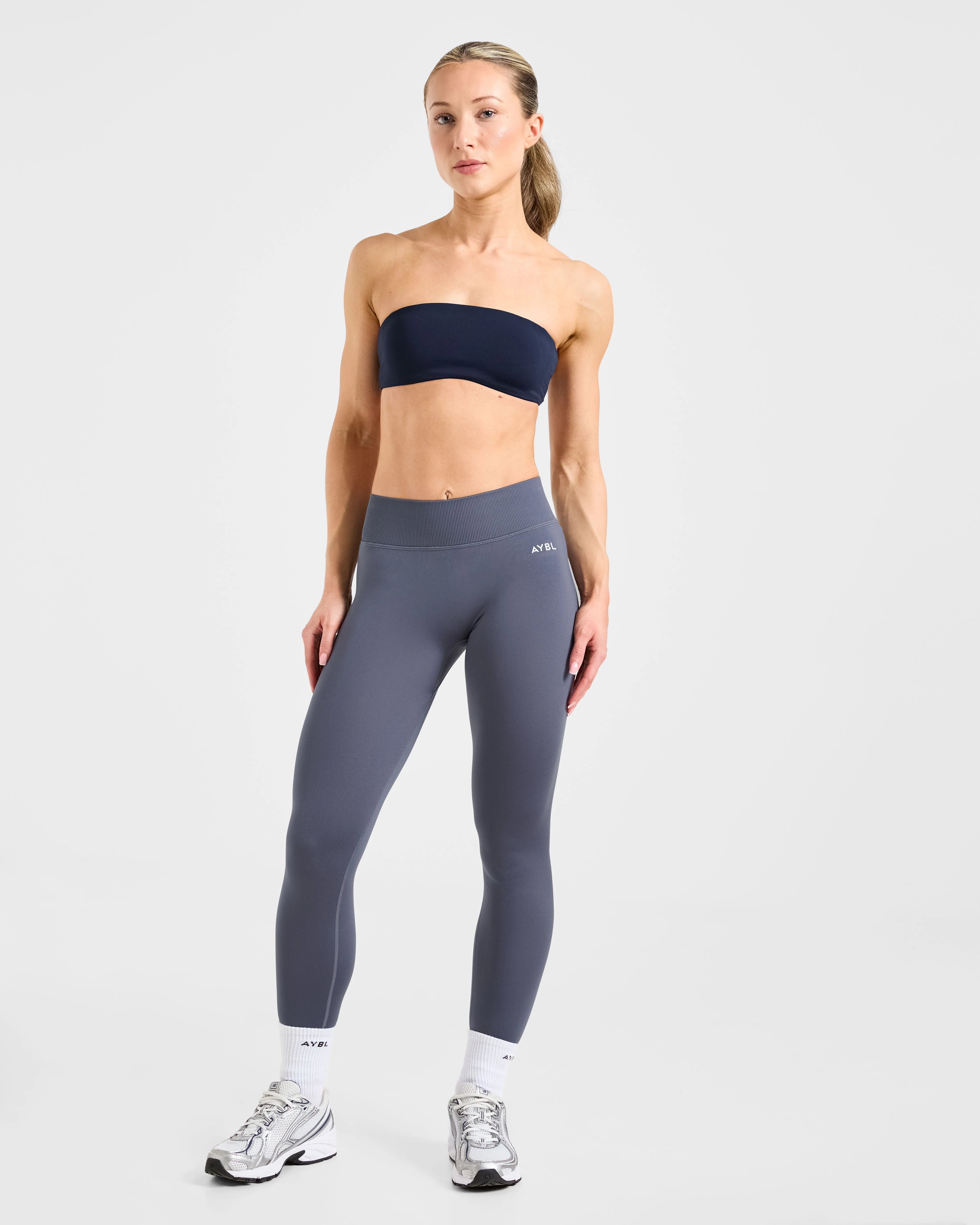 Essential Bandeau Sports Bra - Navy sold by AYBL product image thumbnail 3
