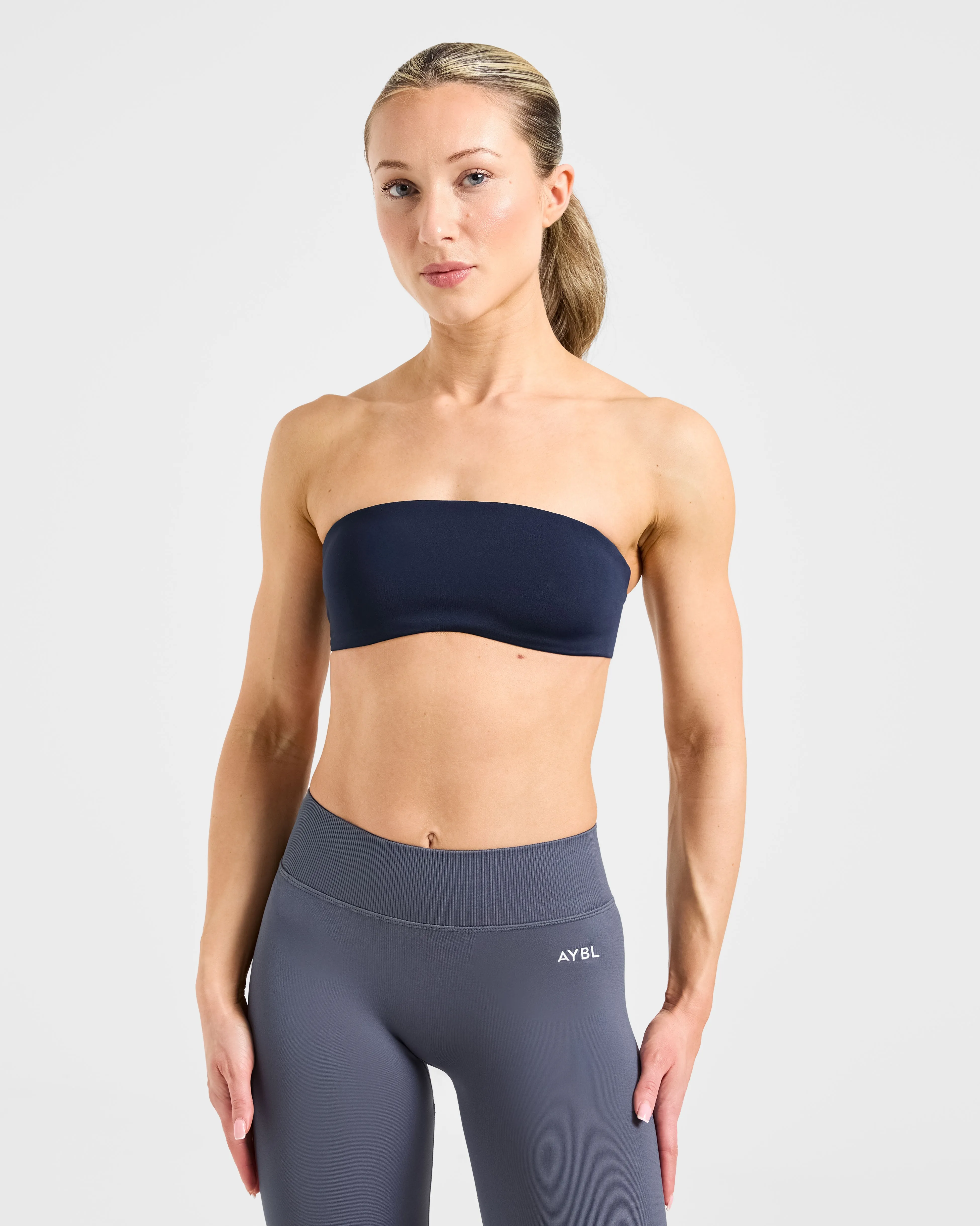 Essential Bandeau Sports Bra - Navy sold by AYBL
