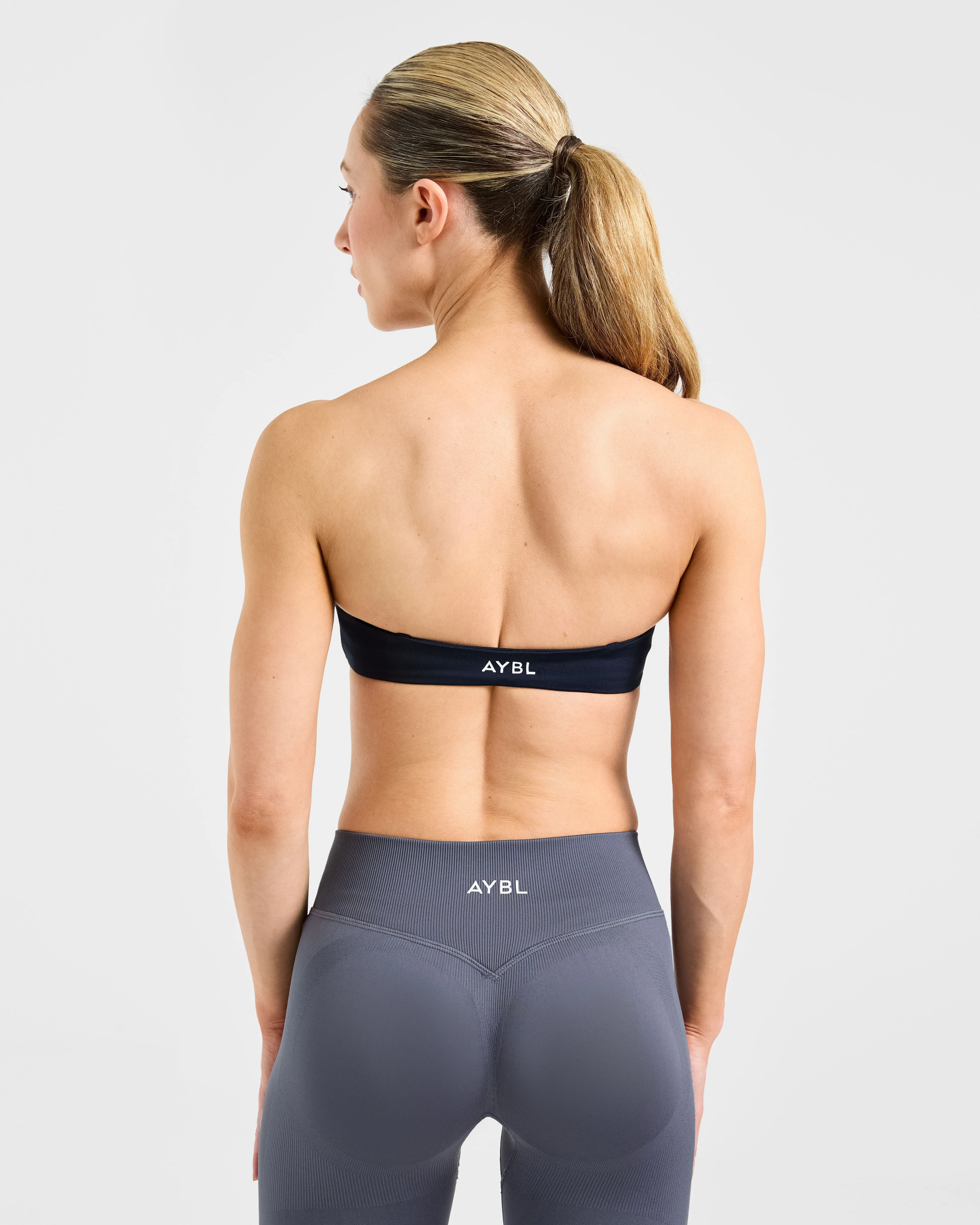 Essential Bandeau Sports Bra - Navy sold by AYBL product image thumbnail 2