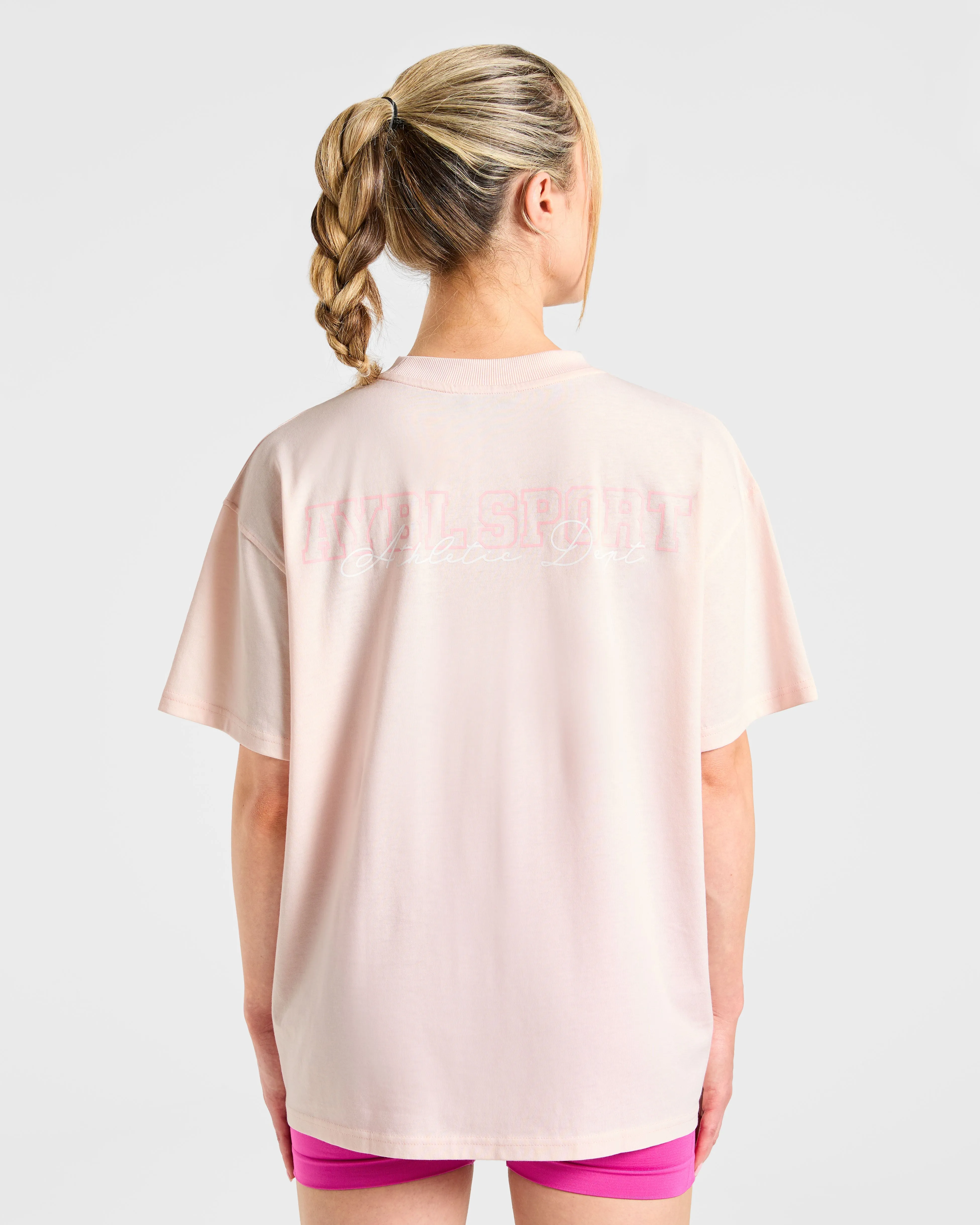 Varsity Dept. Oversized T Shirt - Pink sold by AYBL
