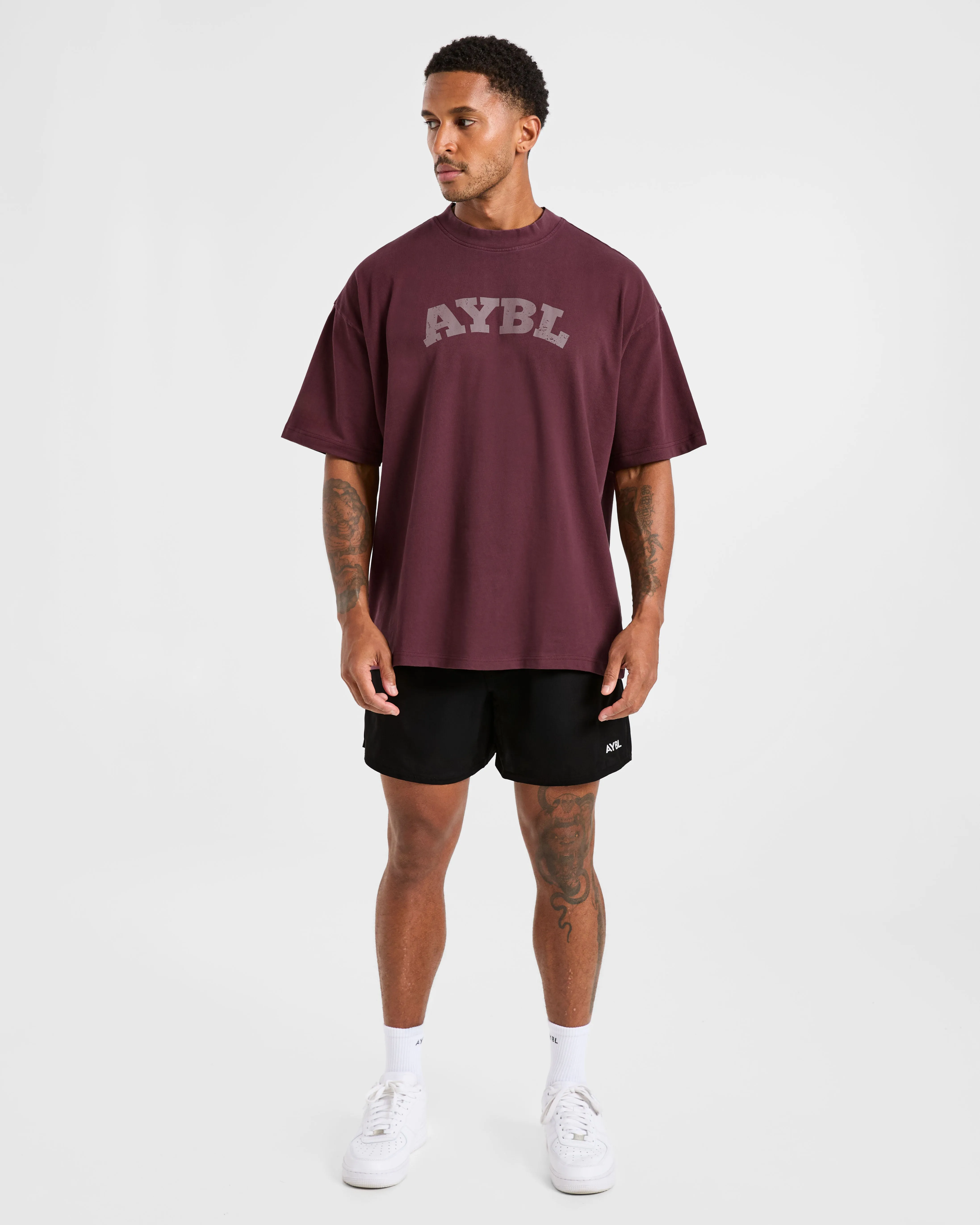 Elite Oversized T Shirt- Dusty Plum sold by AYBL product image thumbnail 3