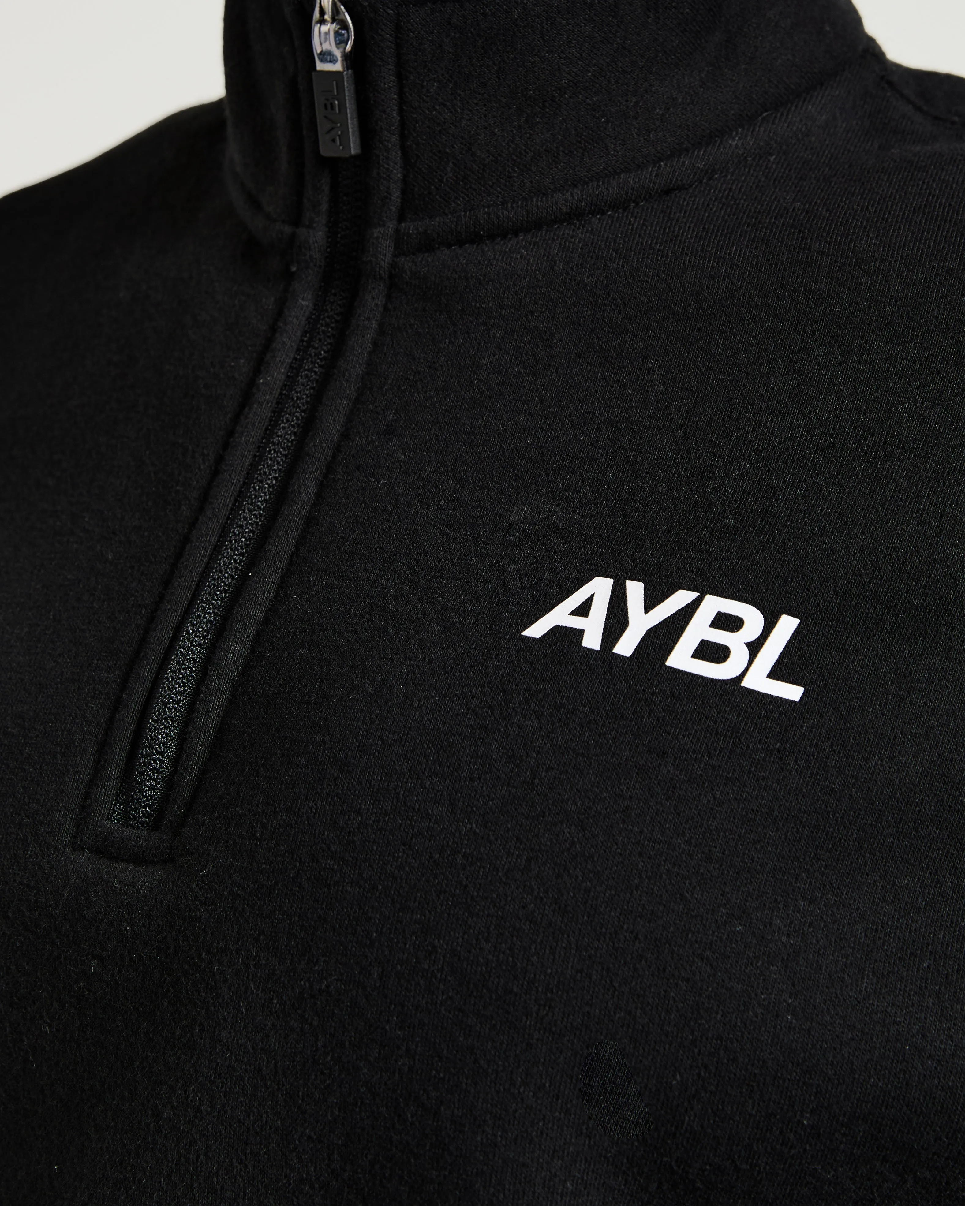 Sports Club Oversized 1/4 Zip Pullover - Black/White sold by AYBL product image thumbnail 5