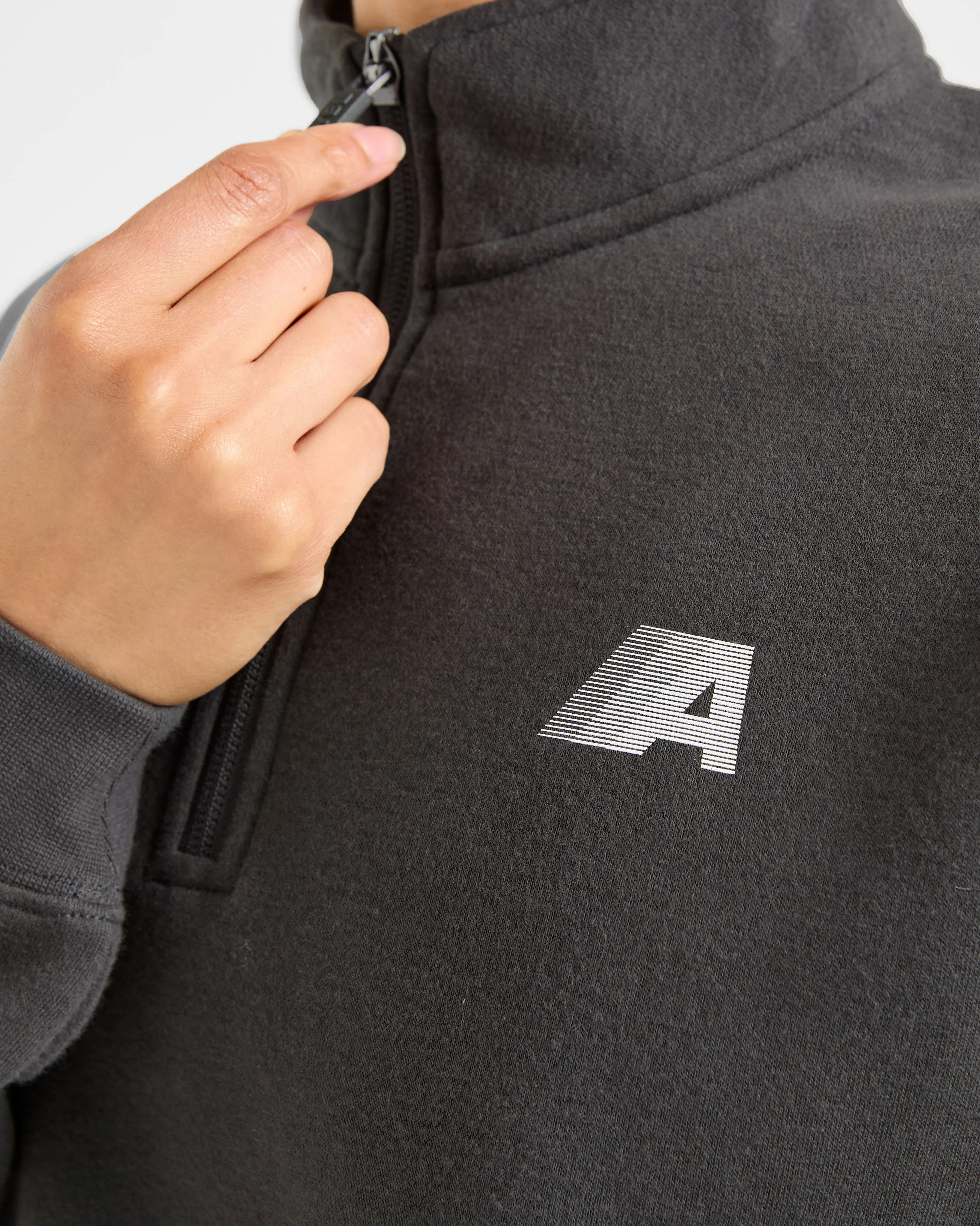 Retro Athletics Oversized 1/4 Zip Pullover - Charcoal sold by AYBL product image thumbnail 5