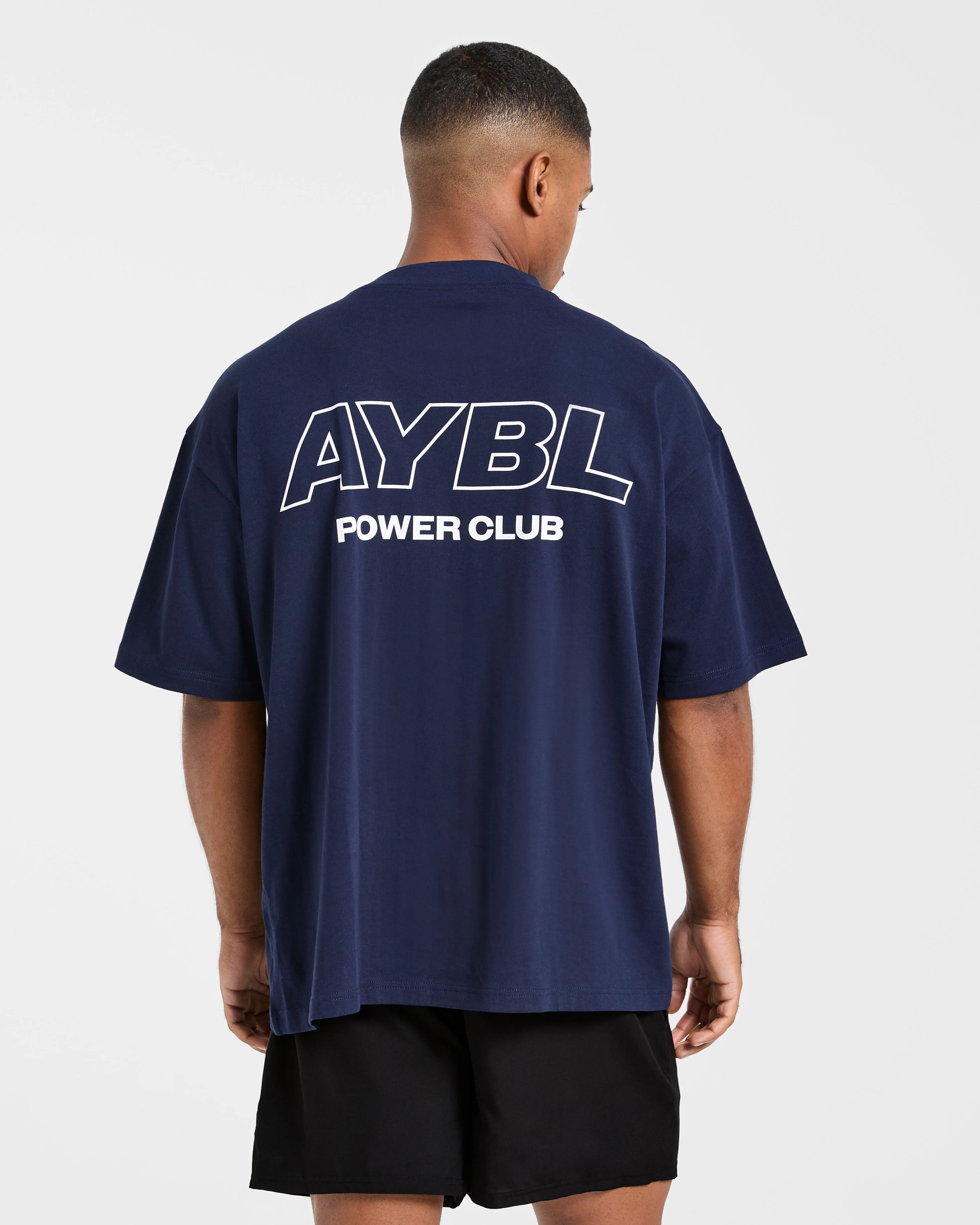 Power Club Oversized T Shirt - Navy sold by AYBL