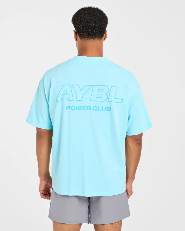 Power Club Oversized T Shirt - Light Blue sold by AYBL