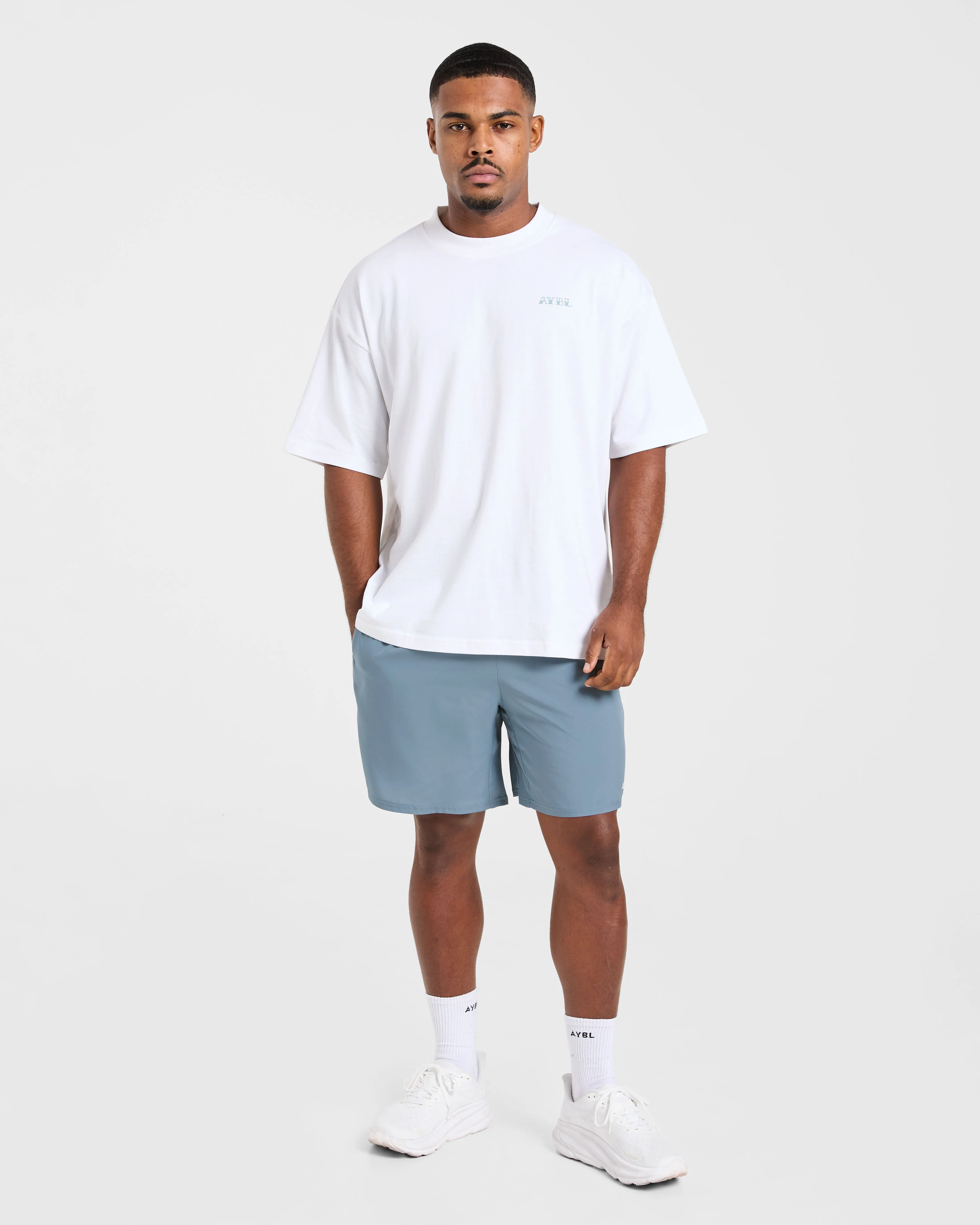 AYBL Strength Club Oversized T Shirt - White/Blue sold by AYBL product image thumbnail 3