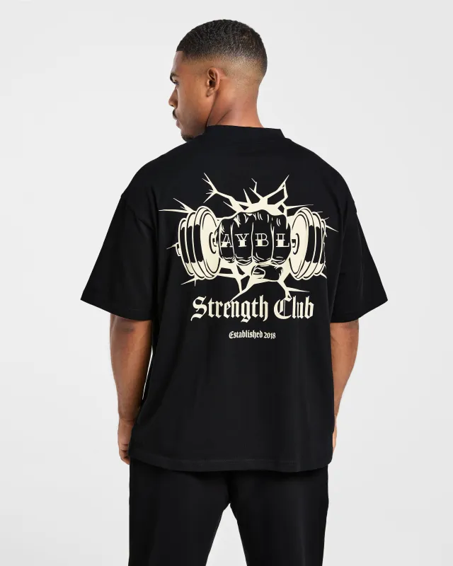 AYBL Strength Club Oversized T Shirt - Black sold by AYBL