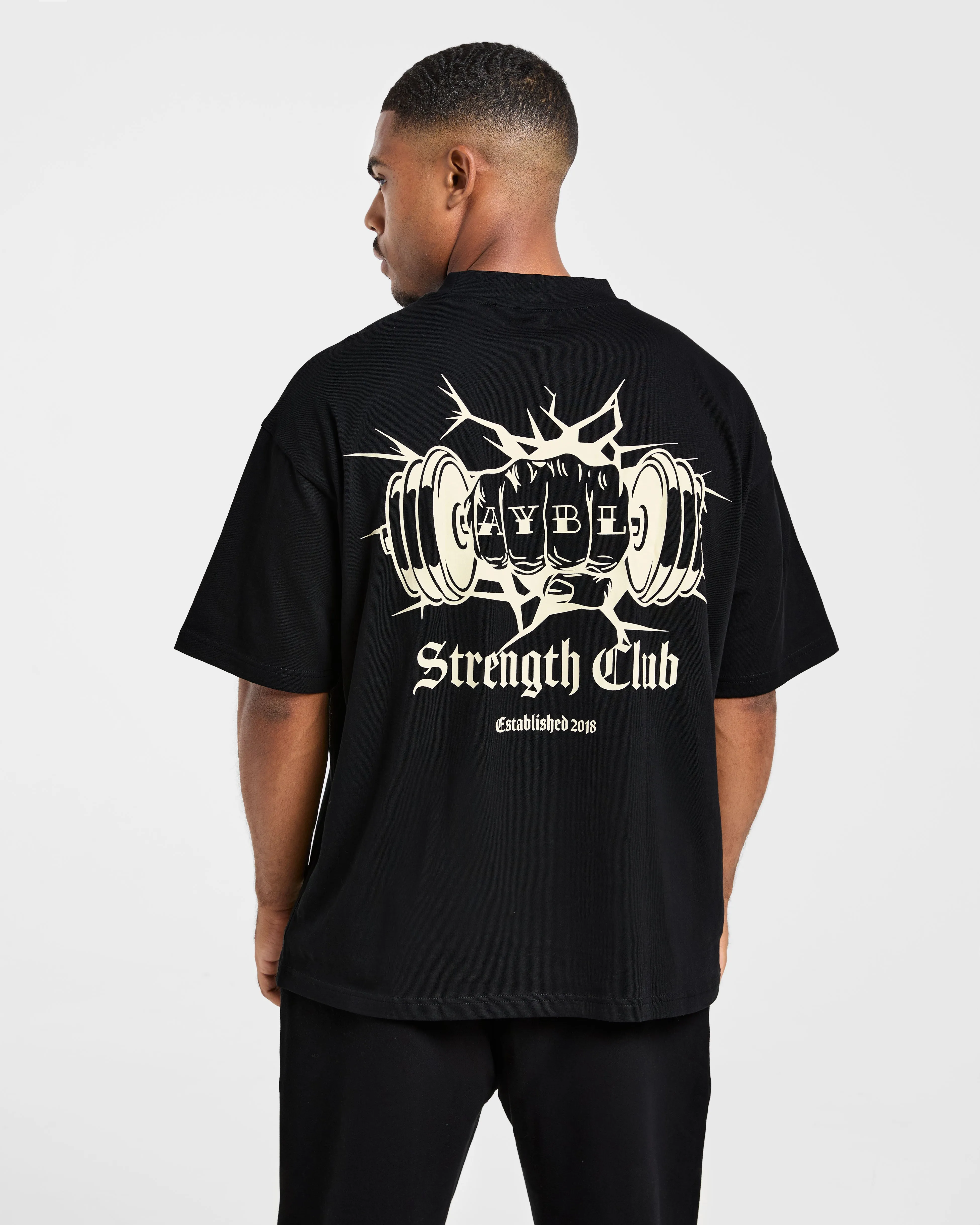 AYBL Strength Club Oversized T Shirt - Black sold by AYBL